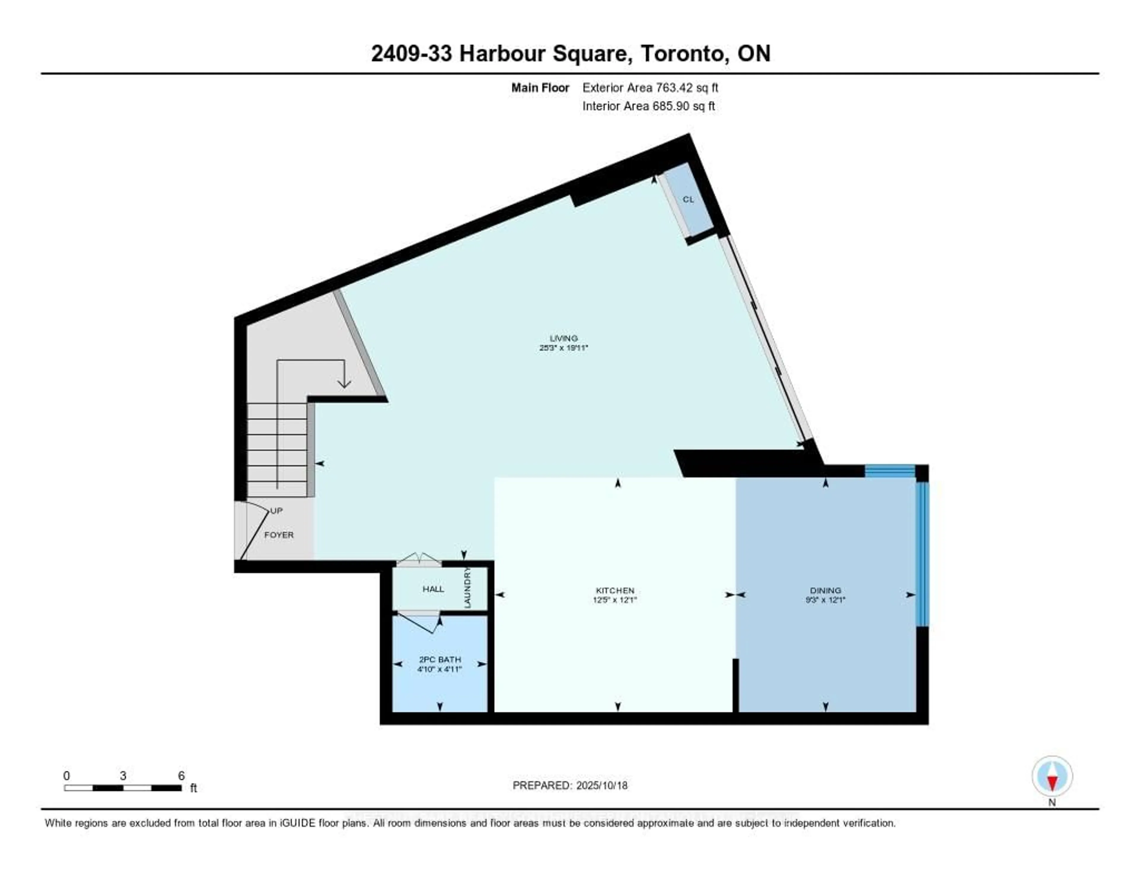 Floor plan for 33 Harbour Sq #2409, Toronto Ontario M5J 2G2