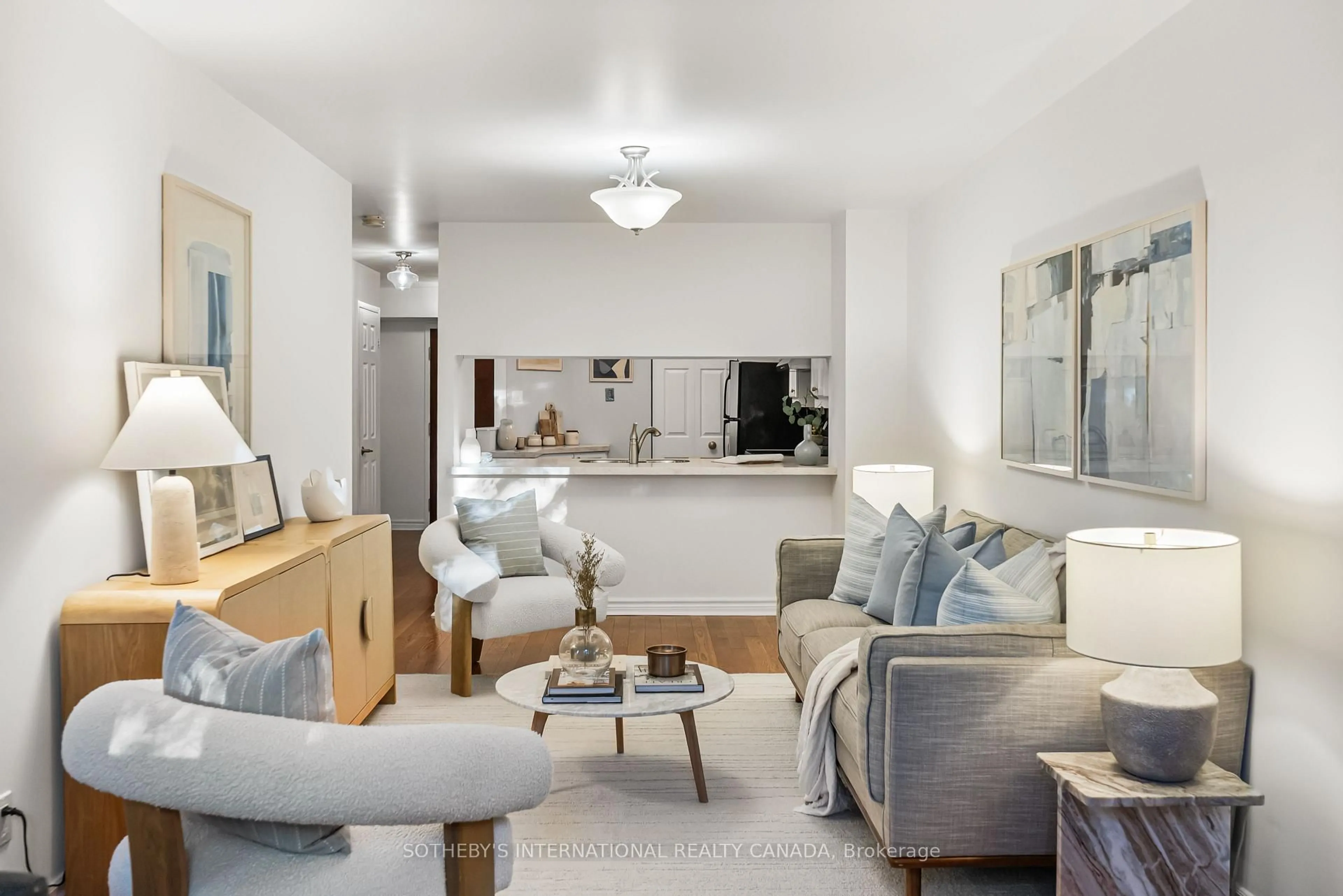 Living room with furniture, unknown for 356 Mcrae Dr #209, Toronto Ontario M4G 4G4