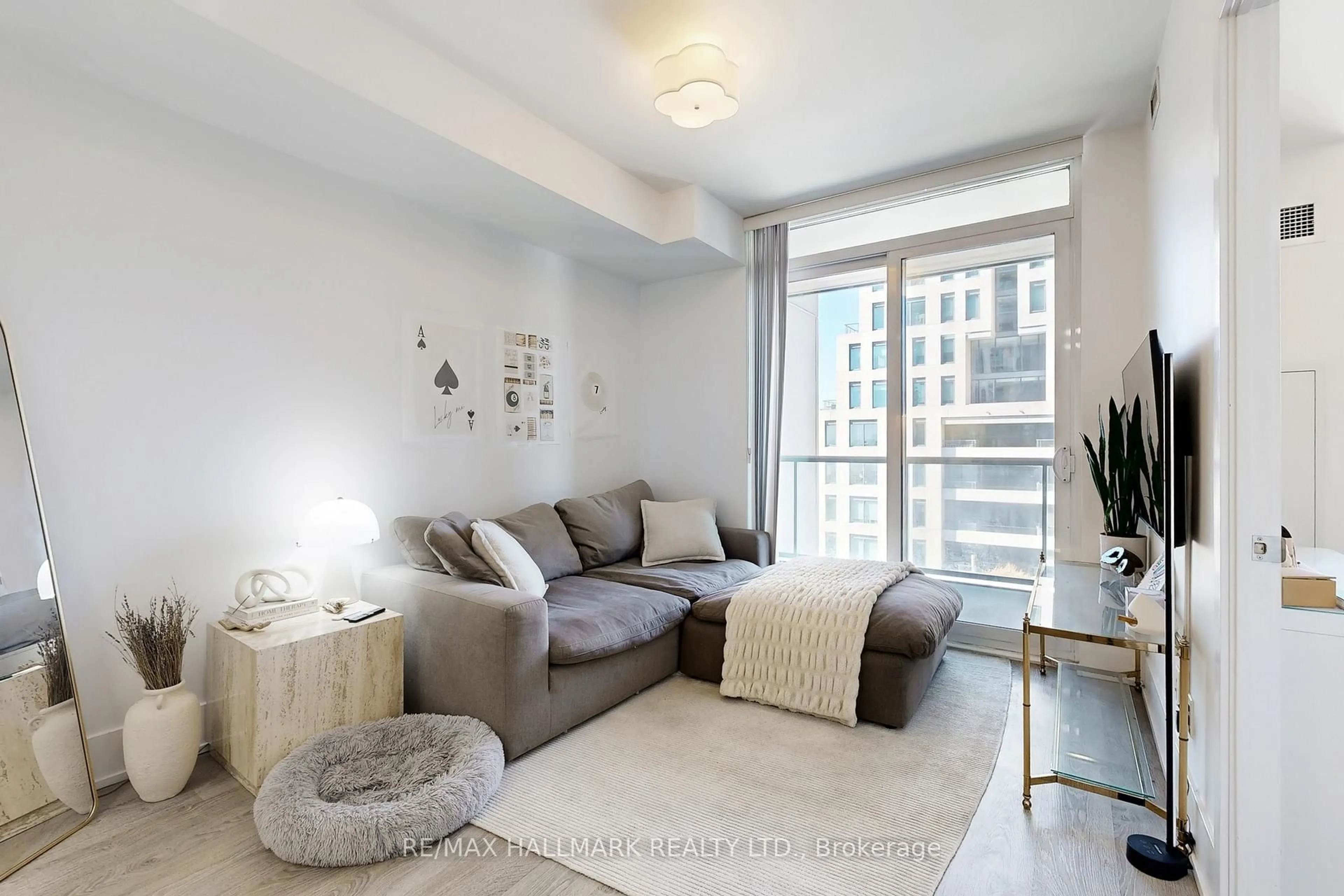 Living room with furniture, unknown for 15 Merchants' Wharf #544, Toronto Ontario M5A 0N8