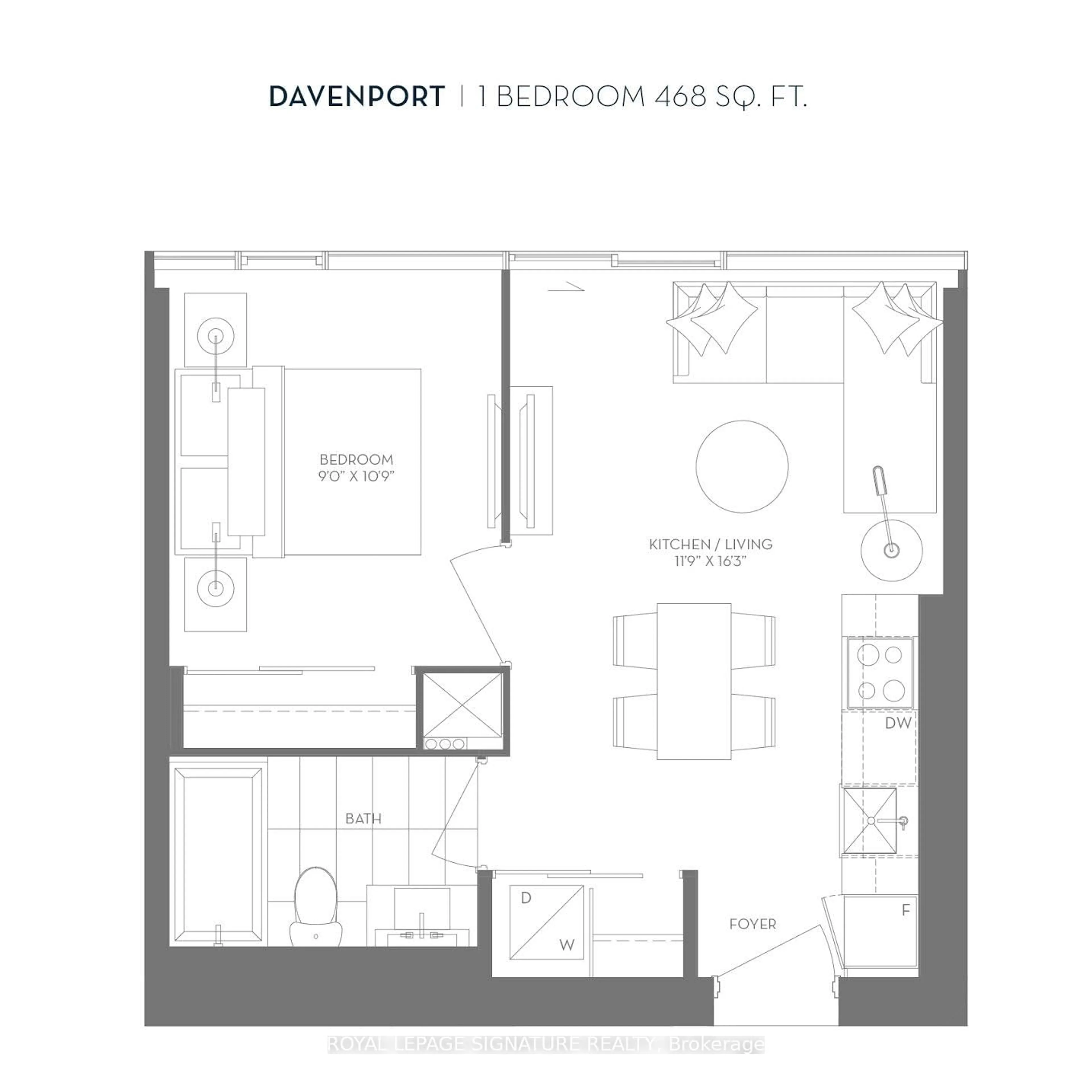 Floor plan for 8 Cumberland St #2809, Toronto Ontario M4W 0B6