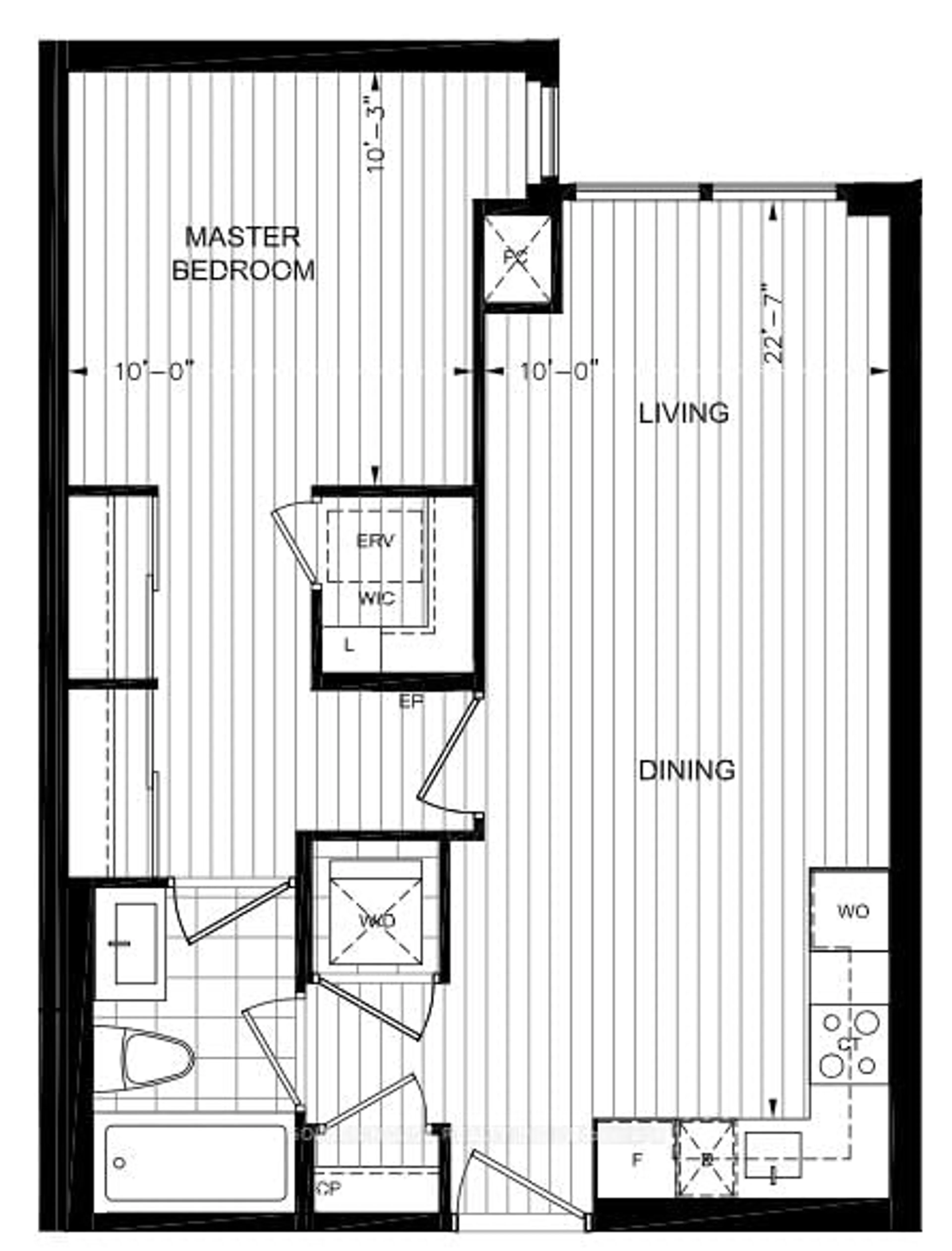 Floor plan for 15 Merchants' Wharf #1003, Toronto Ontario M5A 0N8