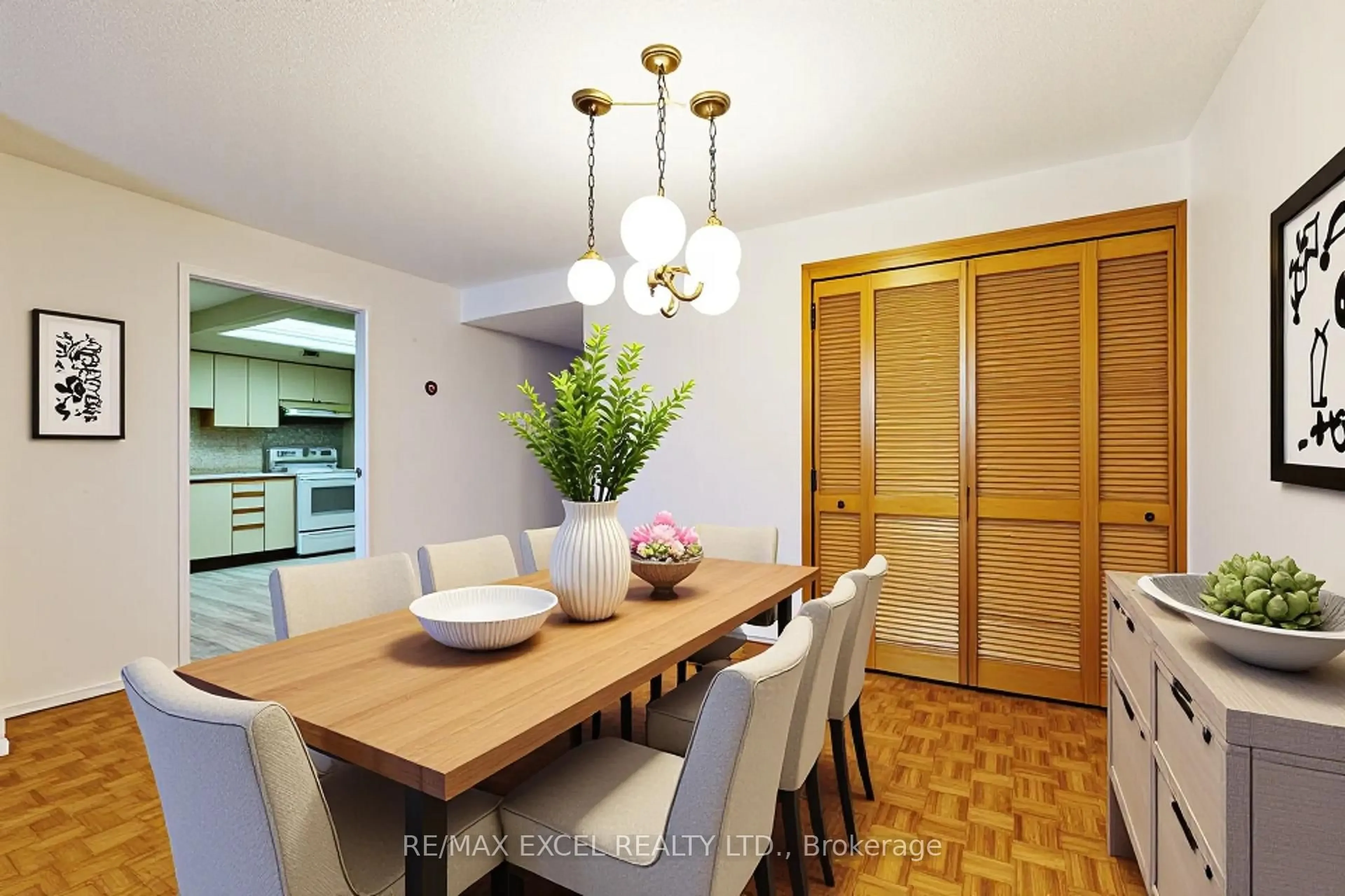 Dining room, wood/laminate floor for 188 Spadina Ave #406, Toronto Ontario M5T 3A4