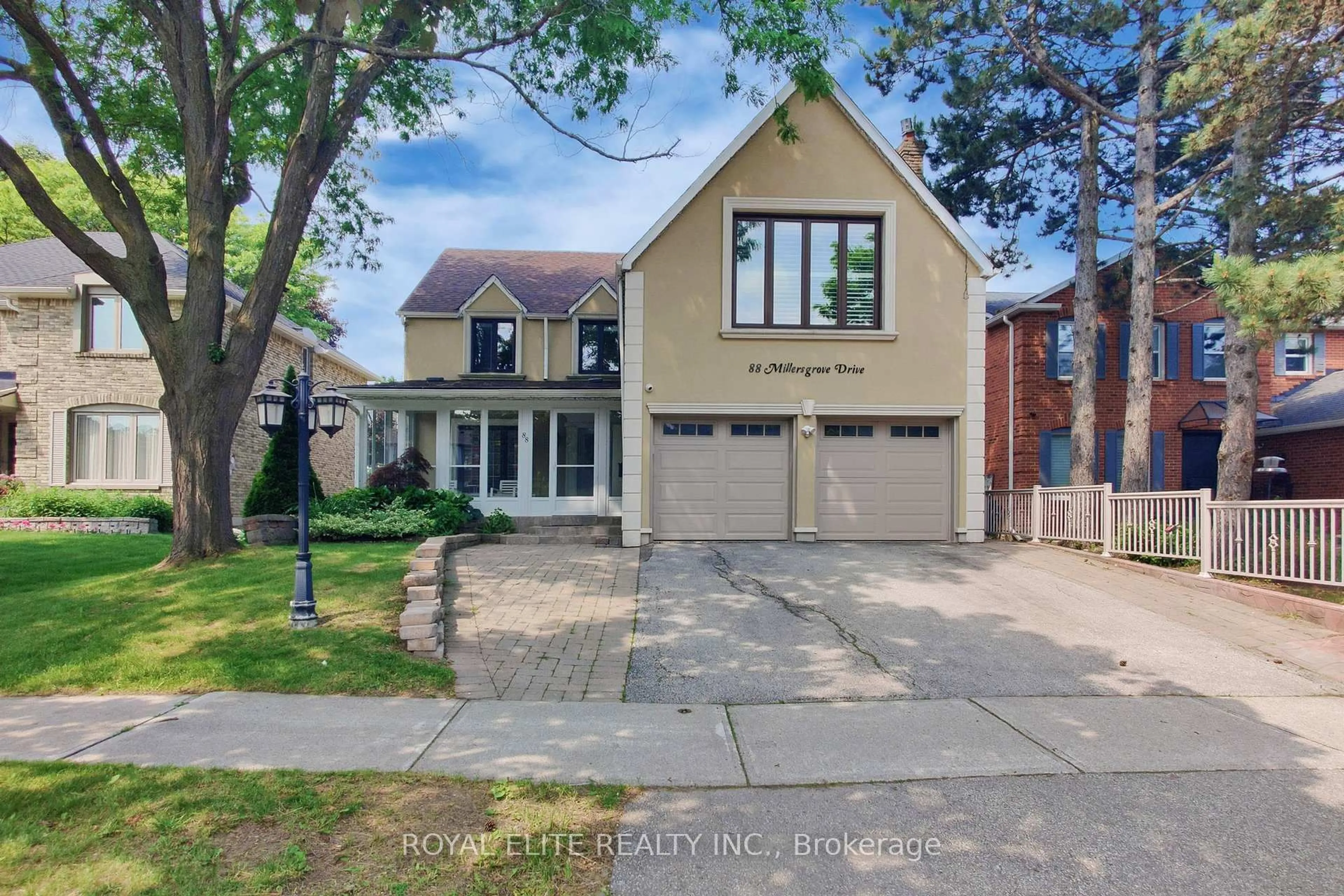 Home with brick exterior material, street for 88 Millersgrove Dr, Toronto Ontario M2R 3R9