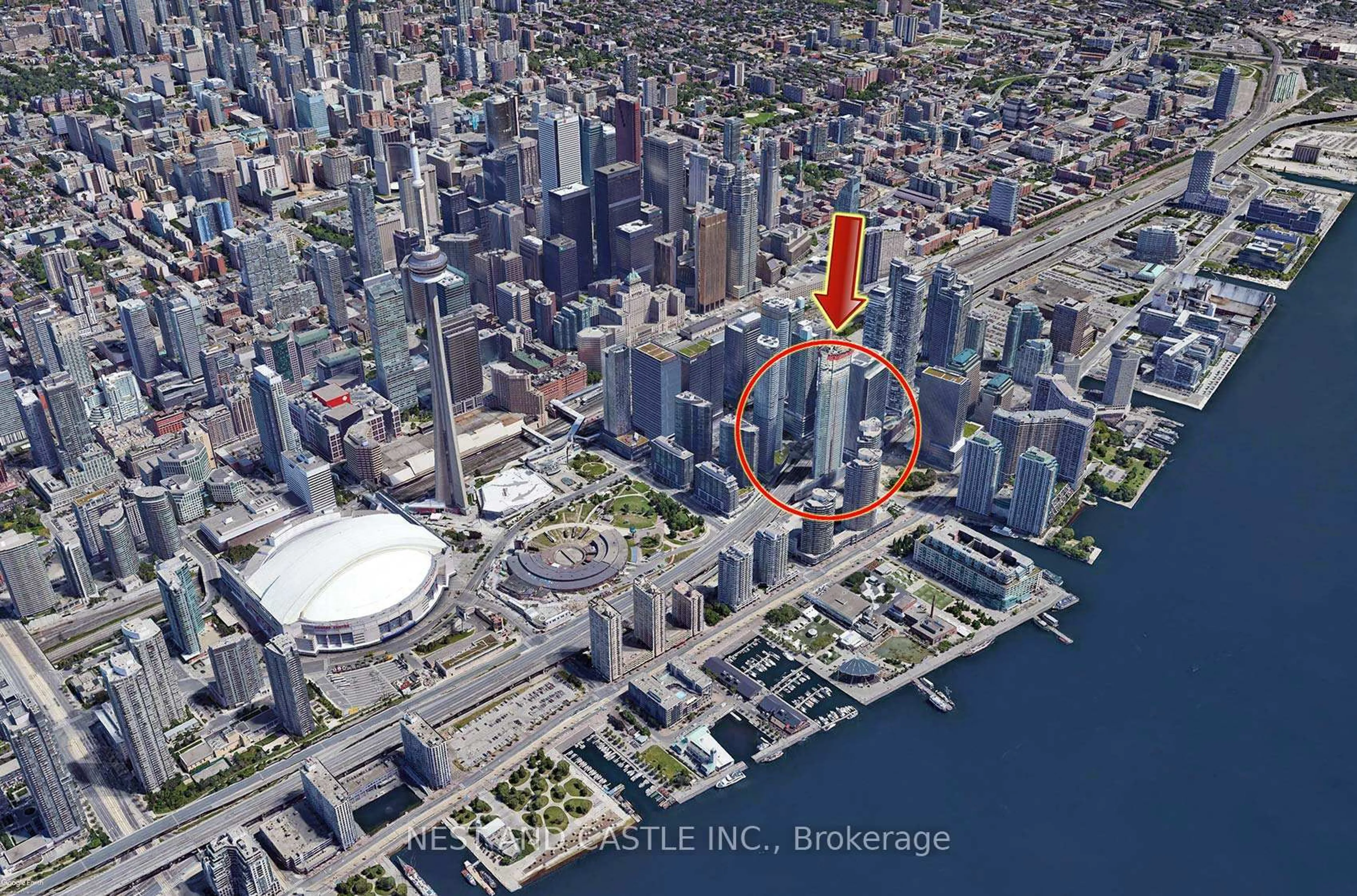 Picture of a map for 10 York St #5807, Toronto Ontario M5J 0E1