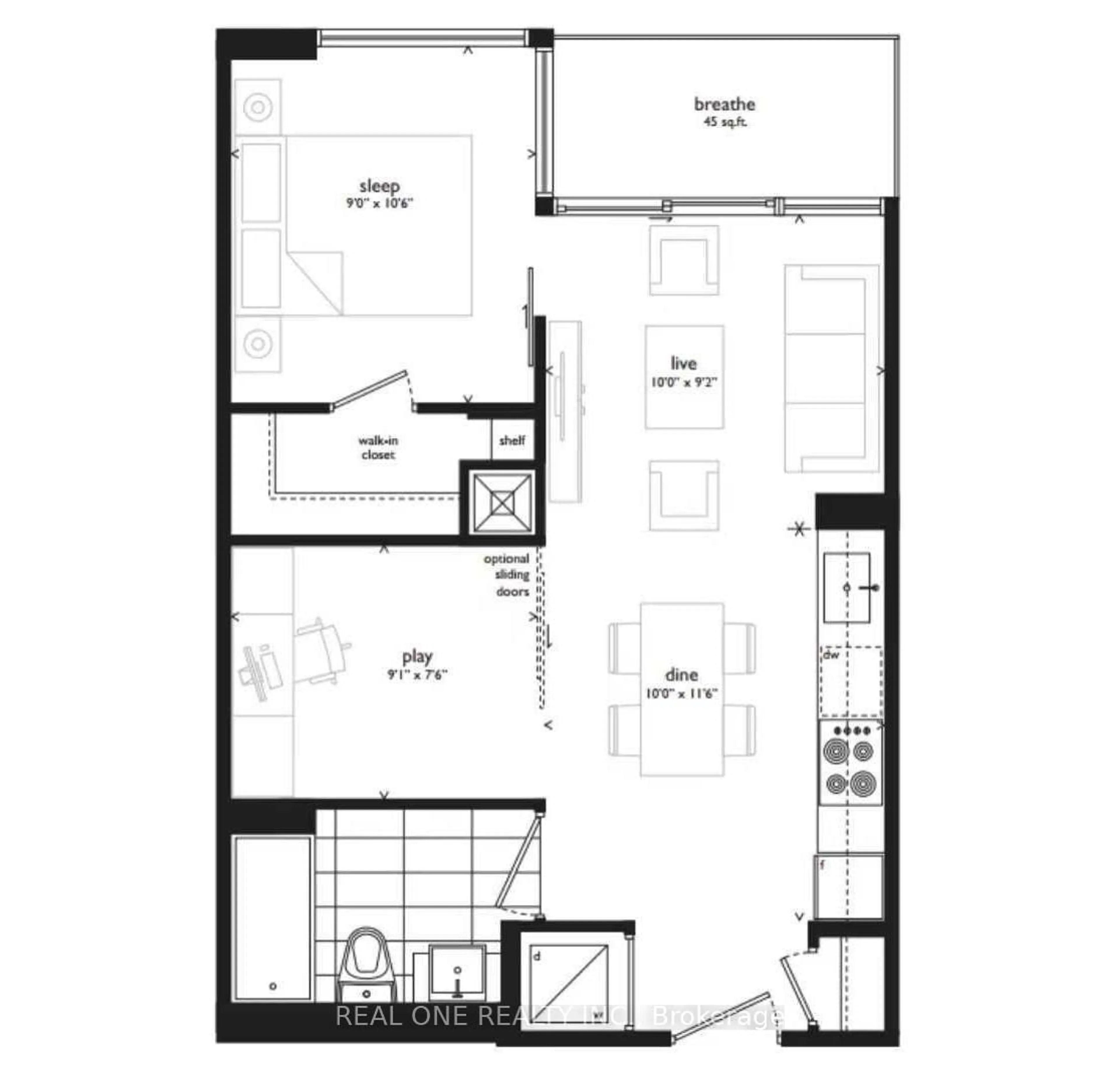 Floor plan for 5180 Yonge St #2210, Toronto Ontario M2N 5P6