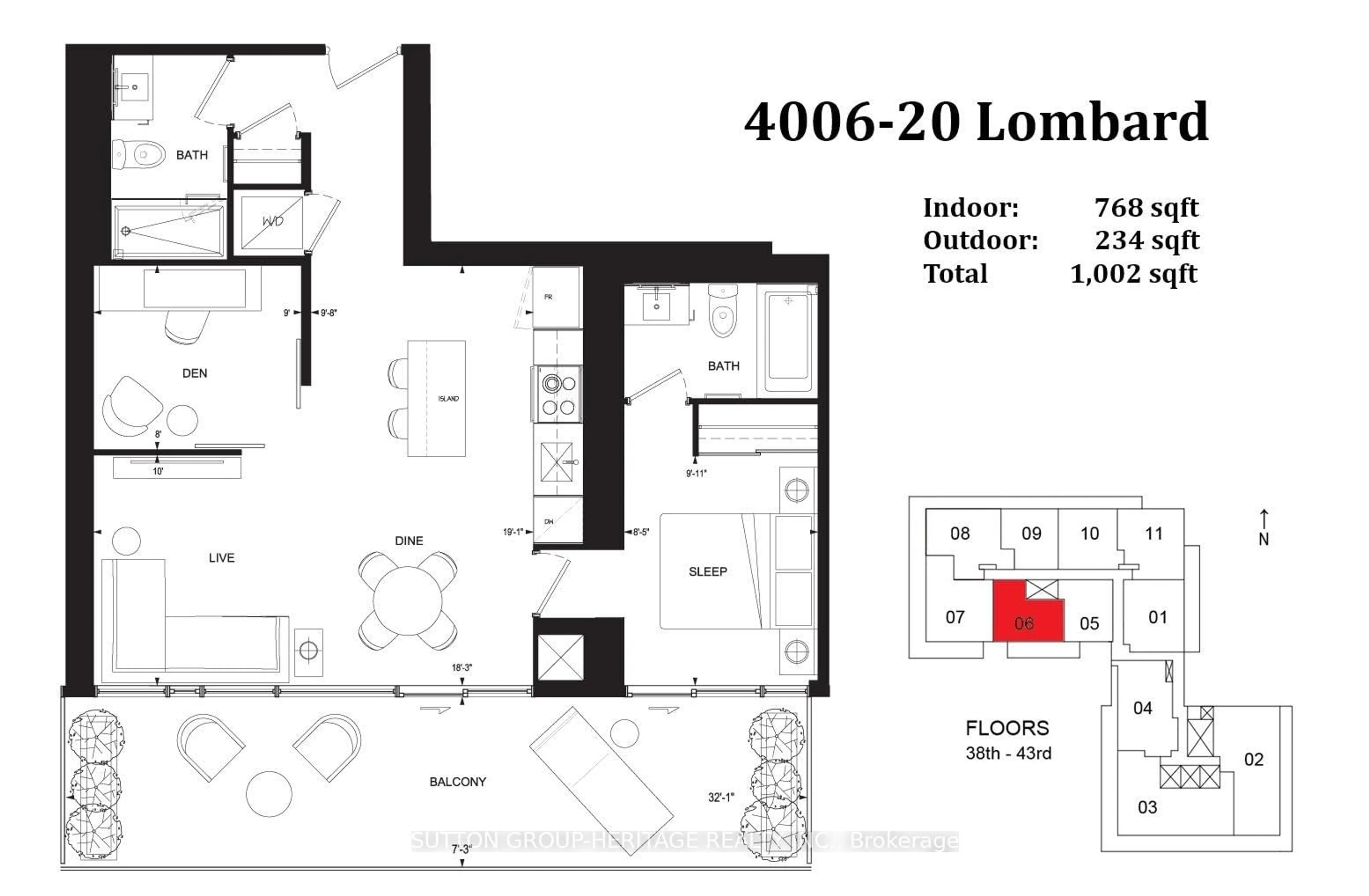 Floor plan for 20 Lombard St #4006, Toronto Ontario M5C 1M1