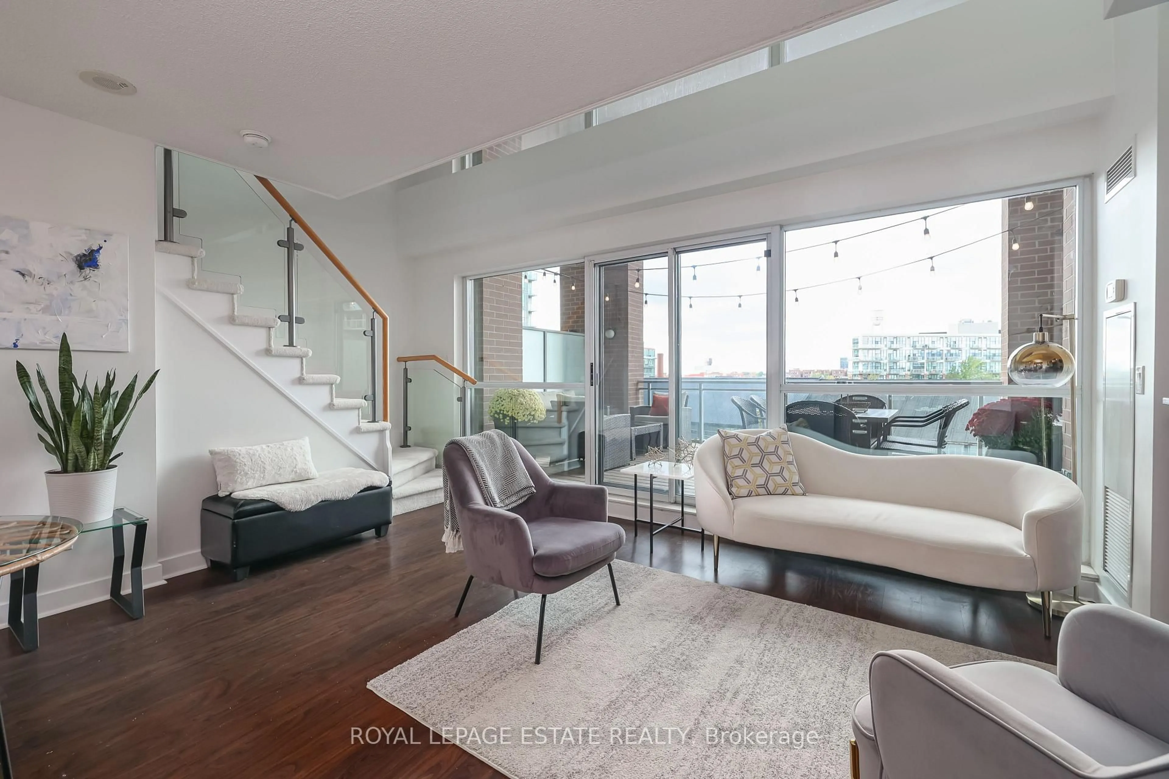 Living room with furniture, unknown for 100 Western Battery Rd #414, Toronto Ontario M6K 3S2