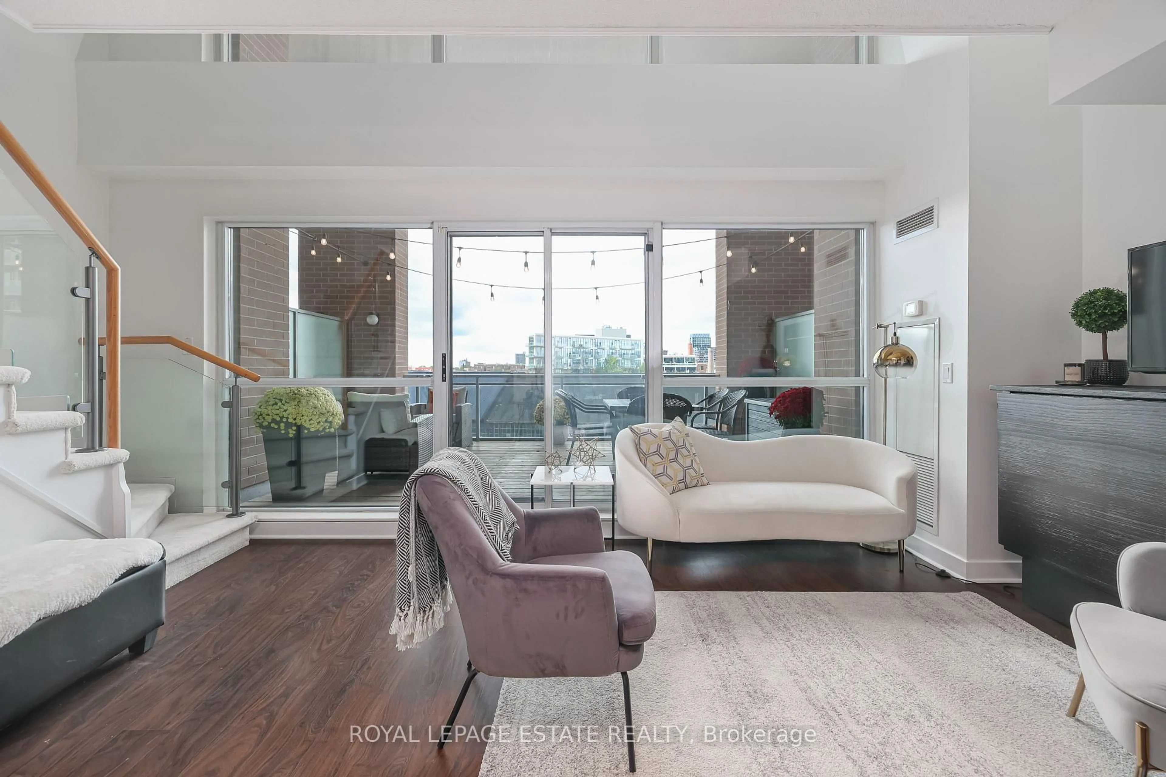 Living room with furniture, unknown for 100 Western Battery Rd #414, Toronto Ontario M6K 3S2