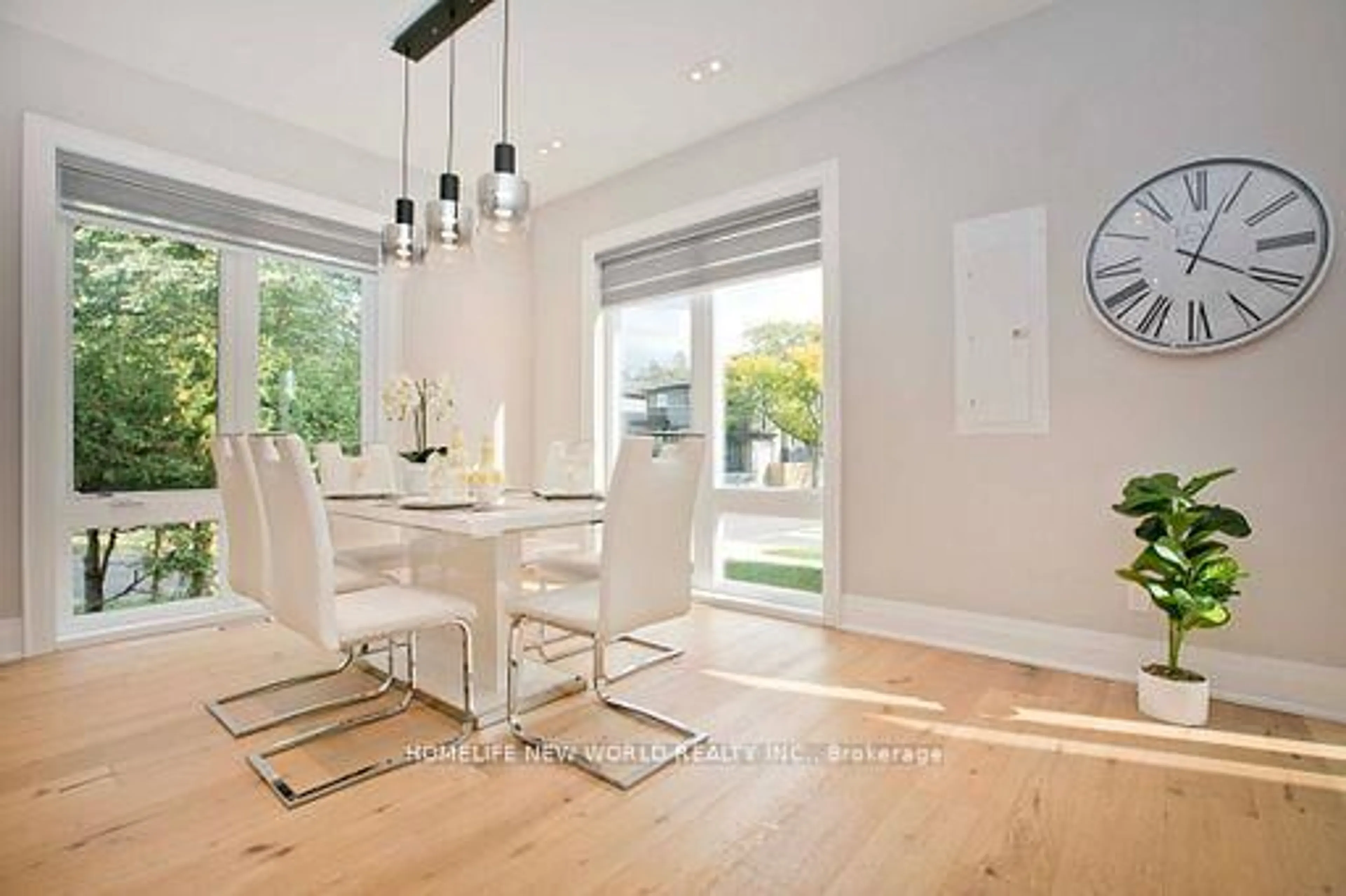 Dining room, wood/laminate floor for 180 Goulding Ave, Toronto Ontario M2R 2P4