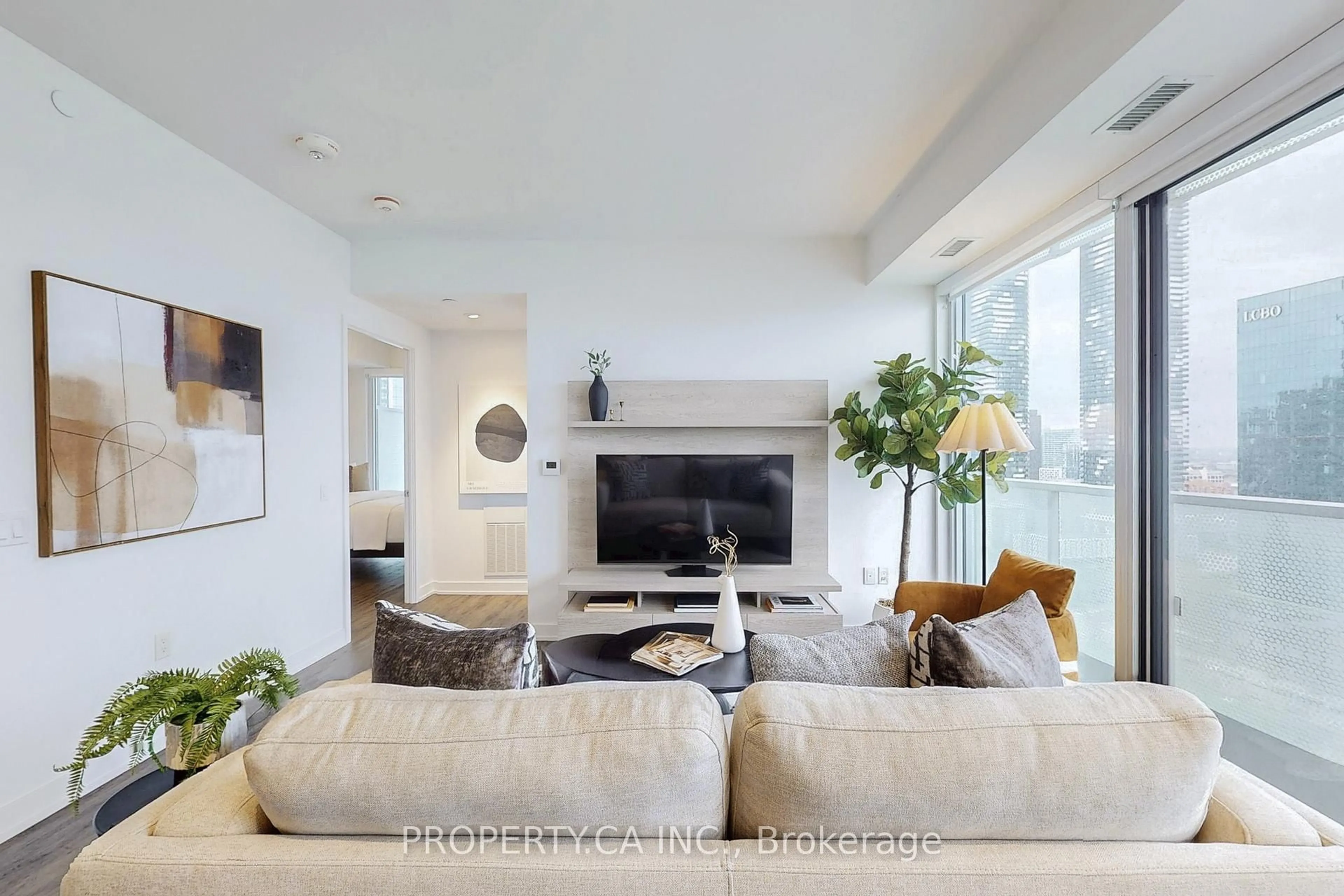 Living room with furniture, unknown for 15 Queens Quay #2209, Toronto Ontario M5E 0C5