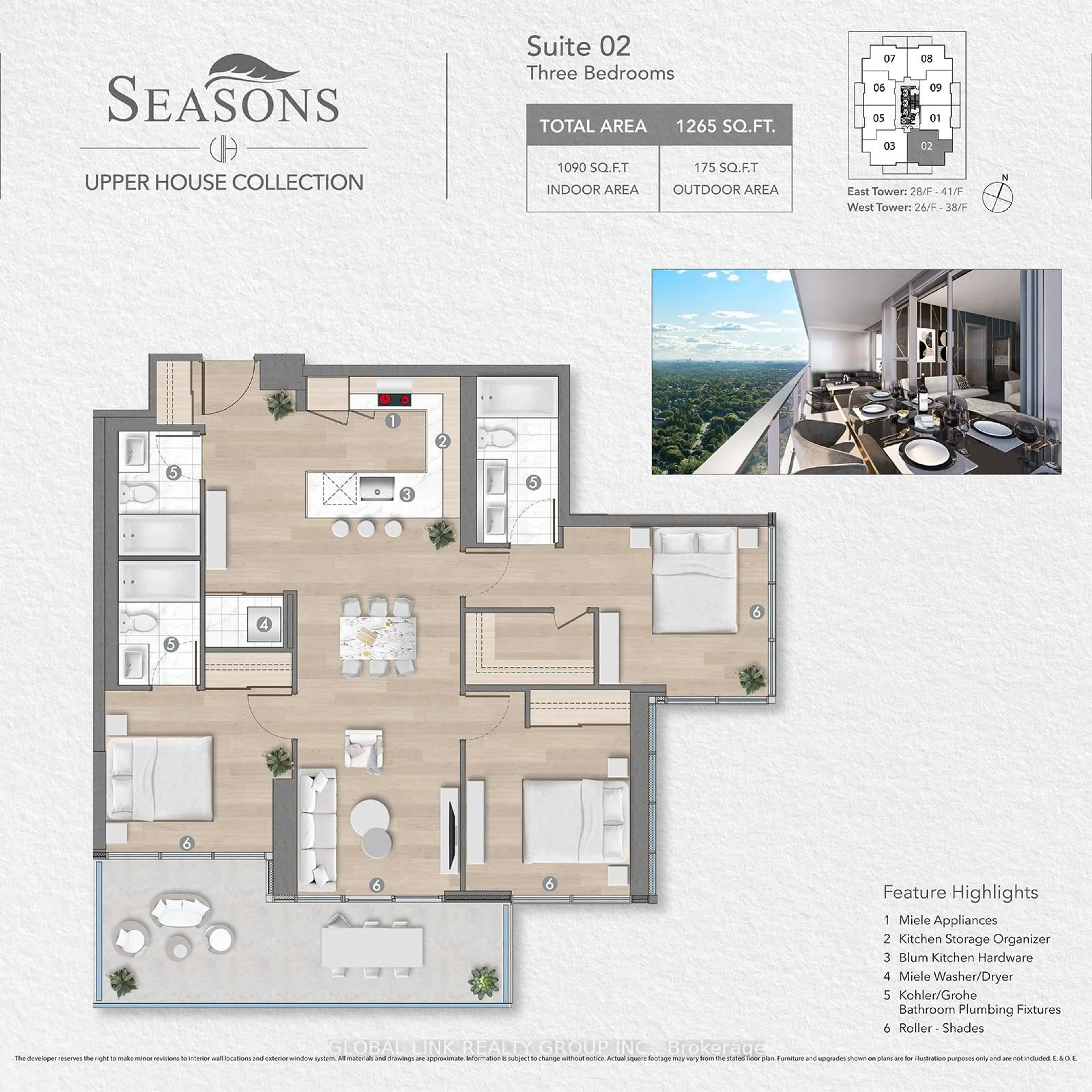Floor plan for 95 Mcmahon Dr #3502, Toronto Ontario M2K 0H2