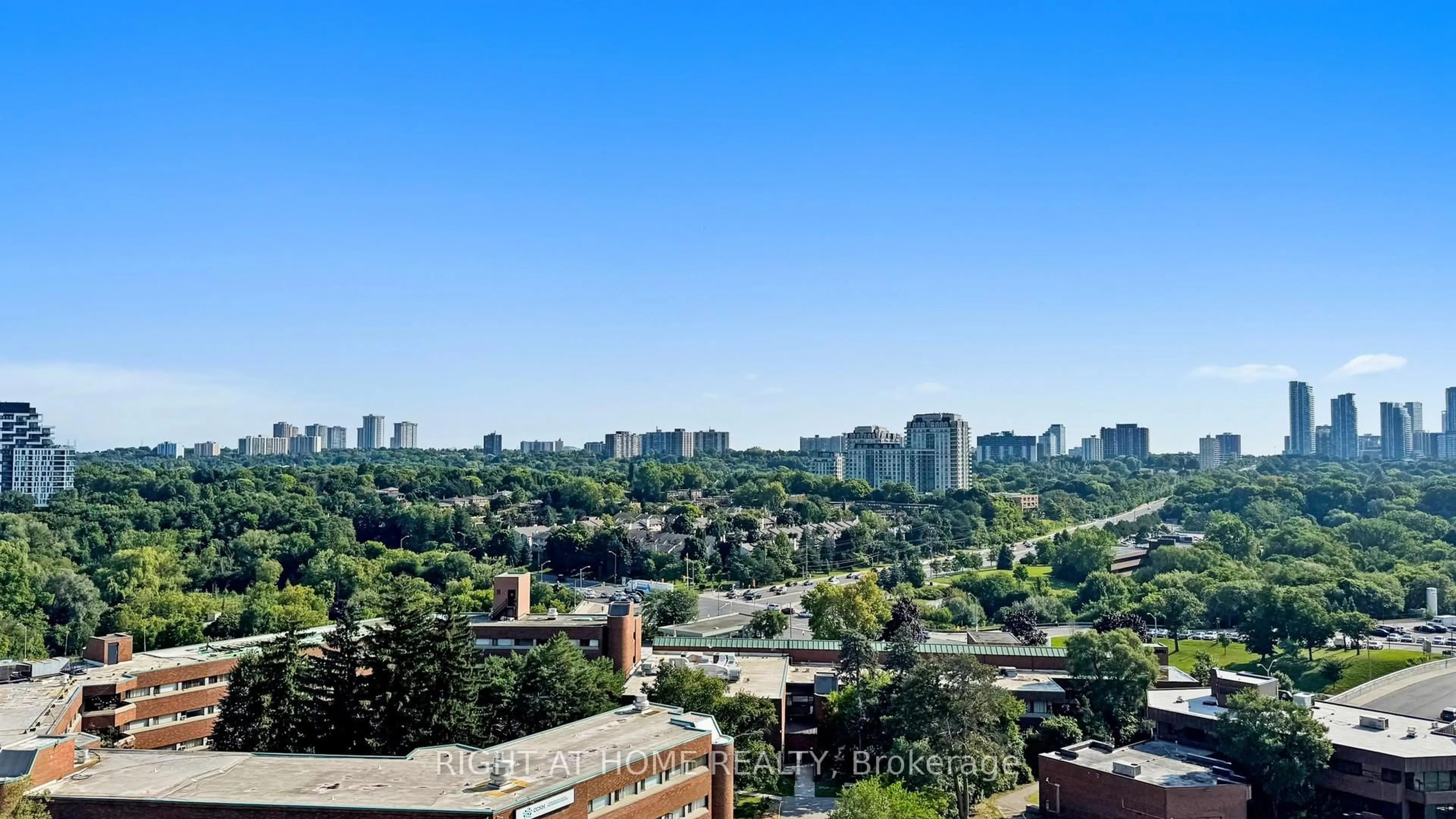 A pic from outside/outdoor area/front of a property/back of a property/a pic from drone, city buildings view from balcony for 2756 Old Leslie St #1110, Toronto Ontario M2K 0E2