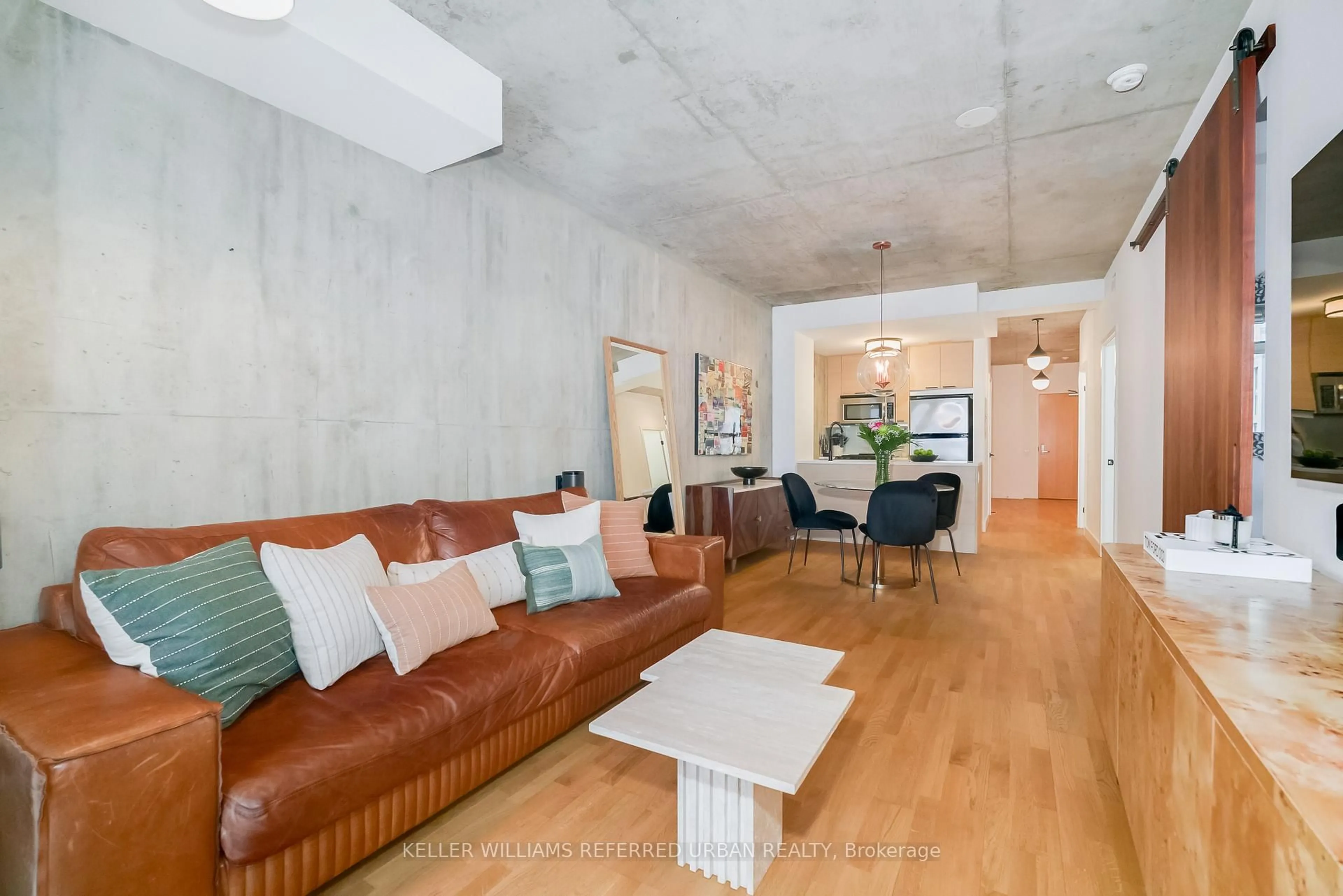 Living room with furniture, unknown for 138 Princess St #614, Toronto Ontario M5A 0B1
