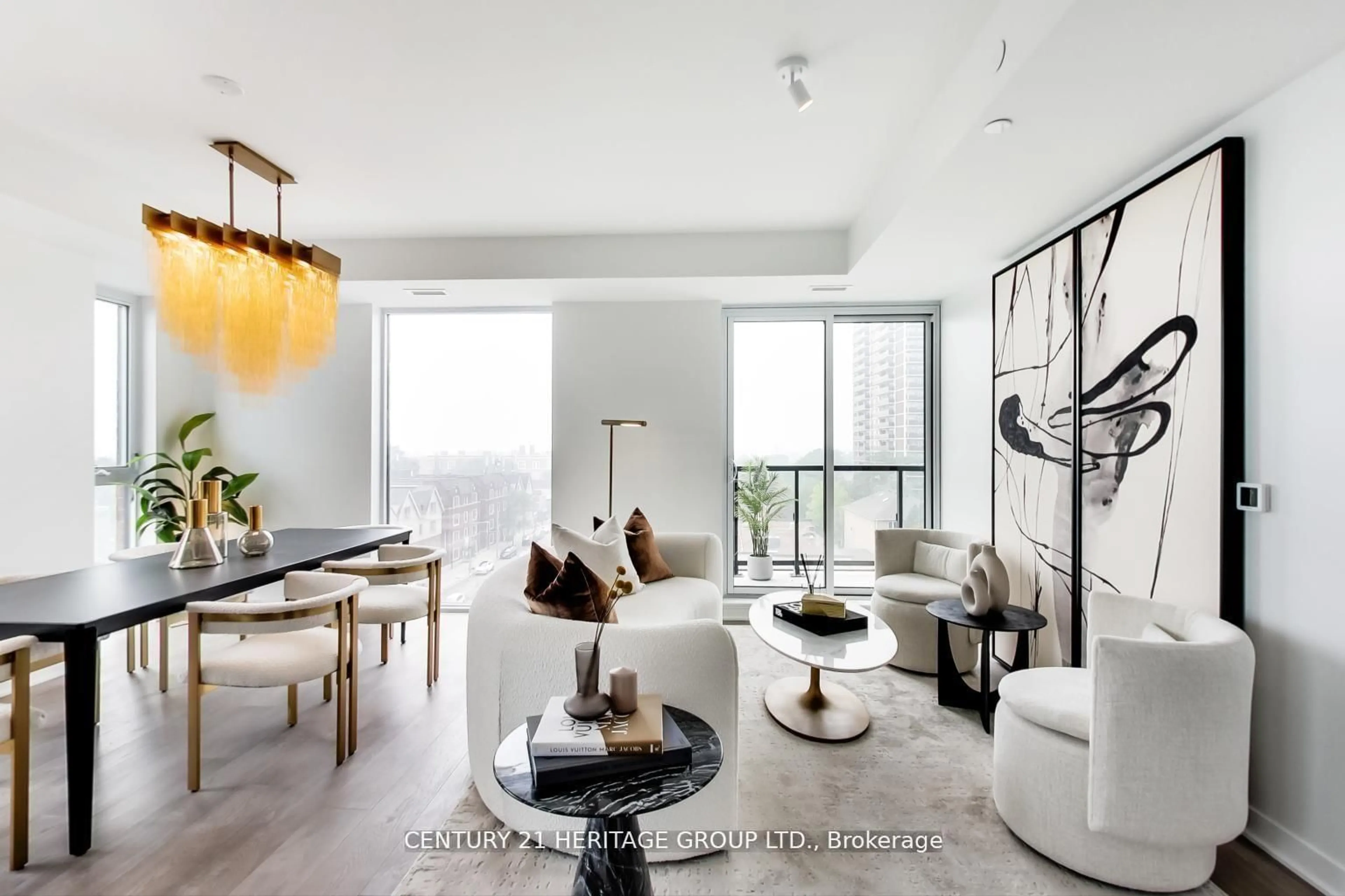 Living room with furniture, unknown for 185 Alberta Ave #907, Toronto Ontario M6C 0A5