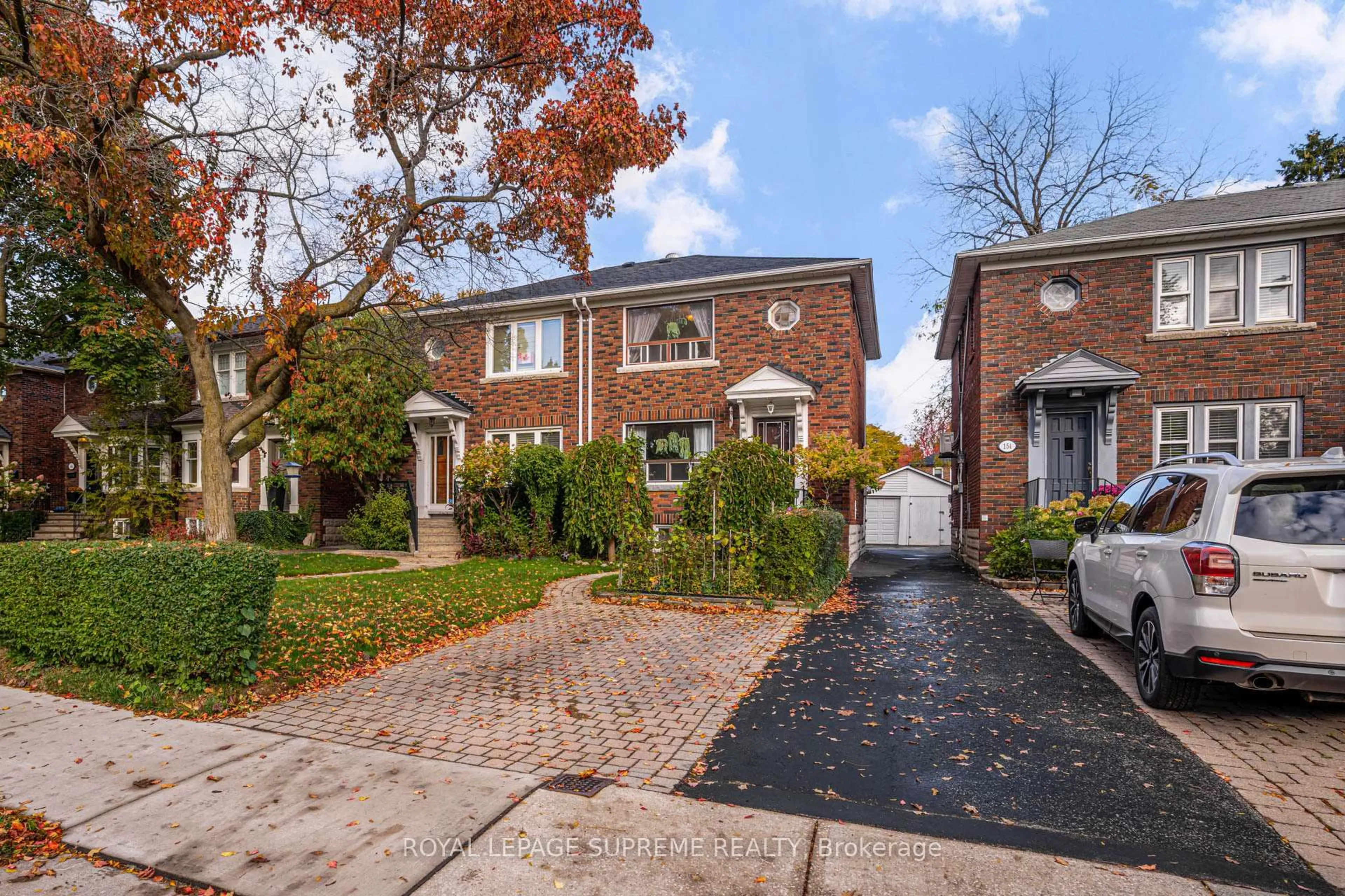 Home with brick exterior material, street for 152 Parkhurst Blvd, Toronto Ontario M4G 2E7