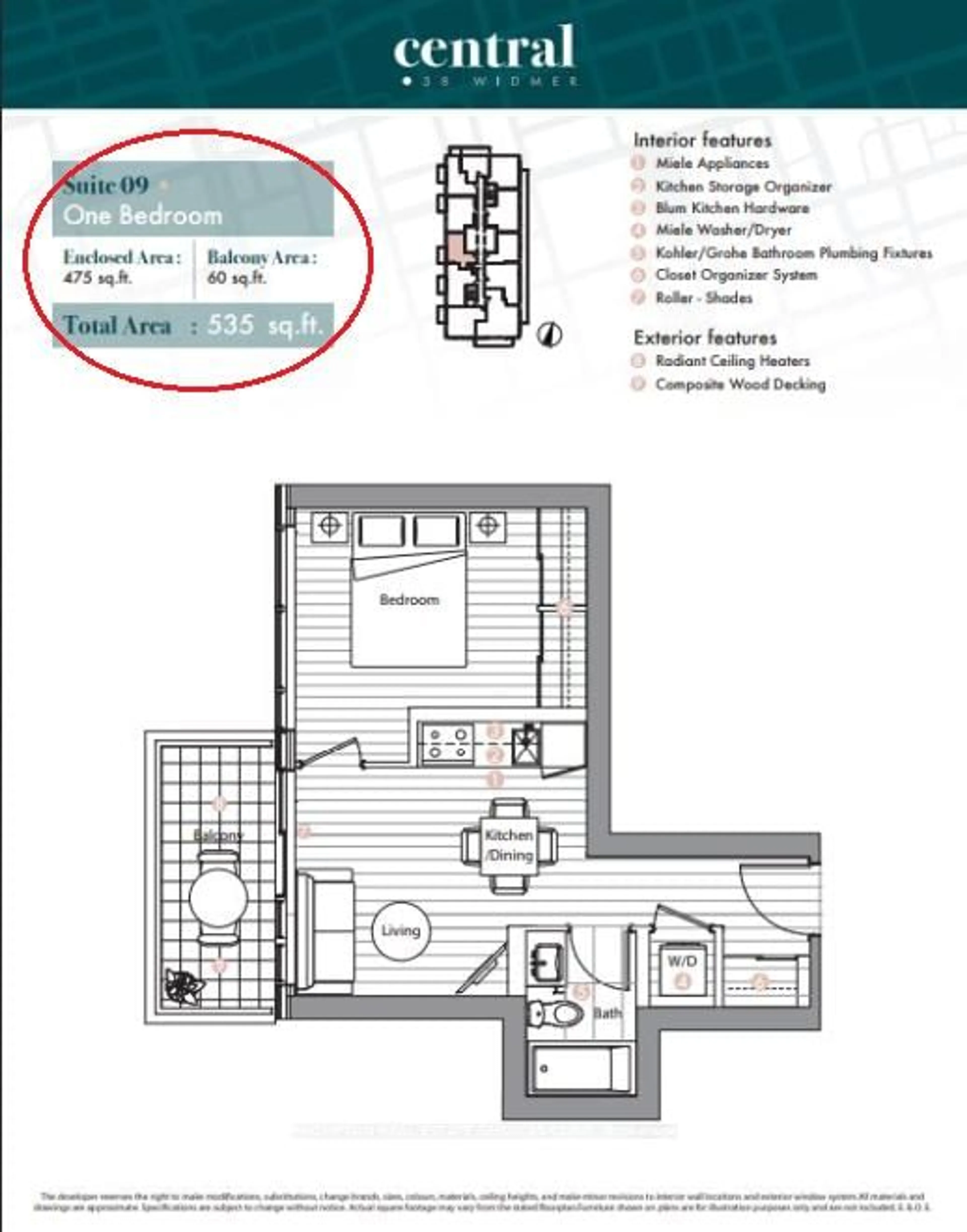 Floor plan for 38 Widmer St #2509, Toronto Ontario M5V 2E9