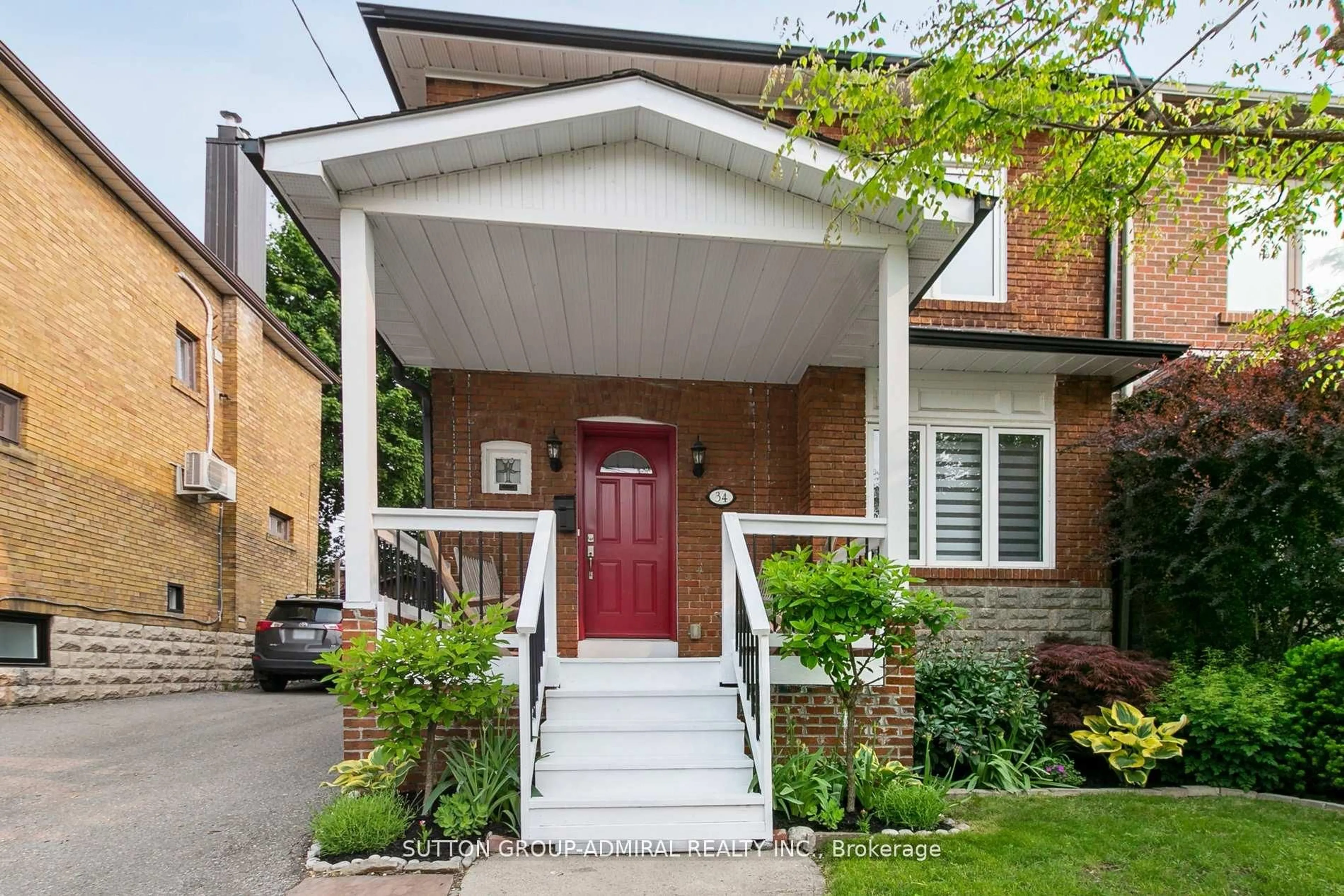 Home with brick exterior material, street for 34 Elvina Gdns, Toronto Ontario M4P 1X8