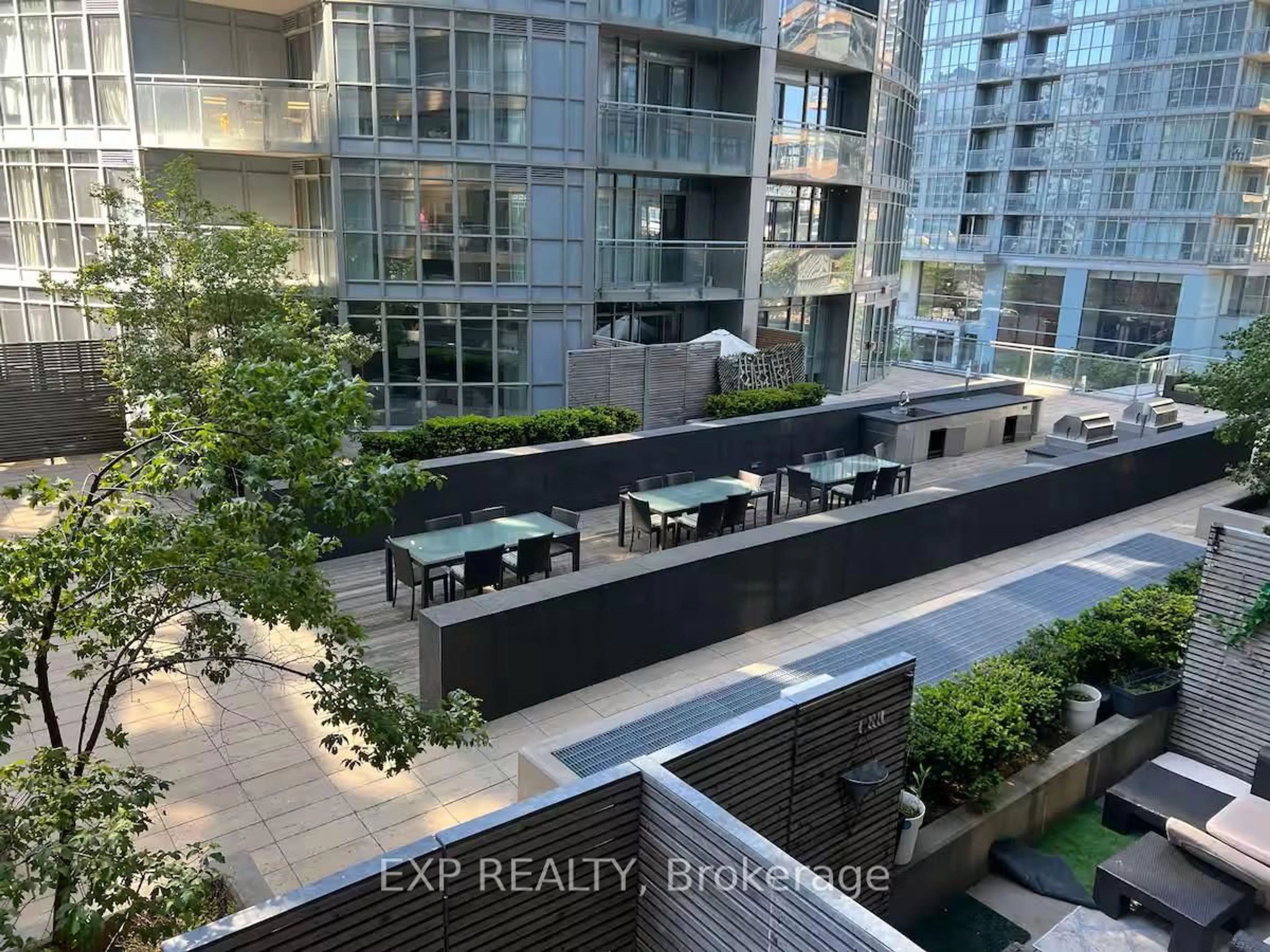 A pic from outside/outdoor area/front of a property/back of a property/a pic from drone, city buildings view from balcony for 151 Dan Leckie Way #347, Toronto Ontario M5V 4B2