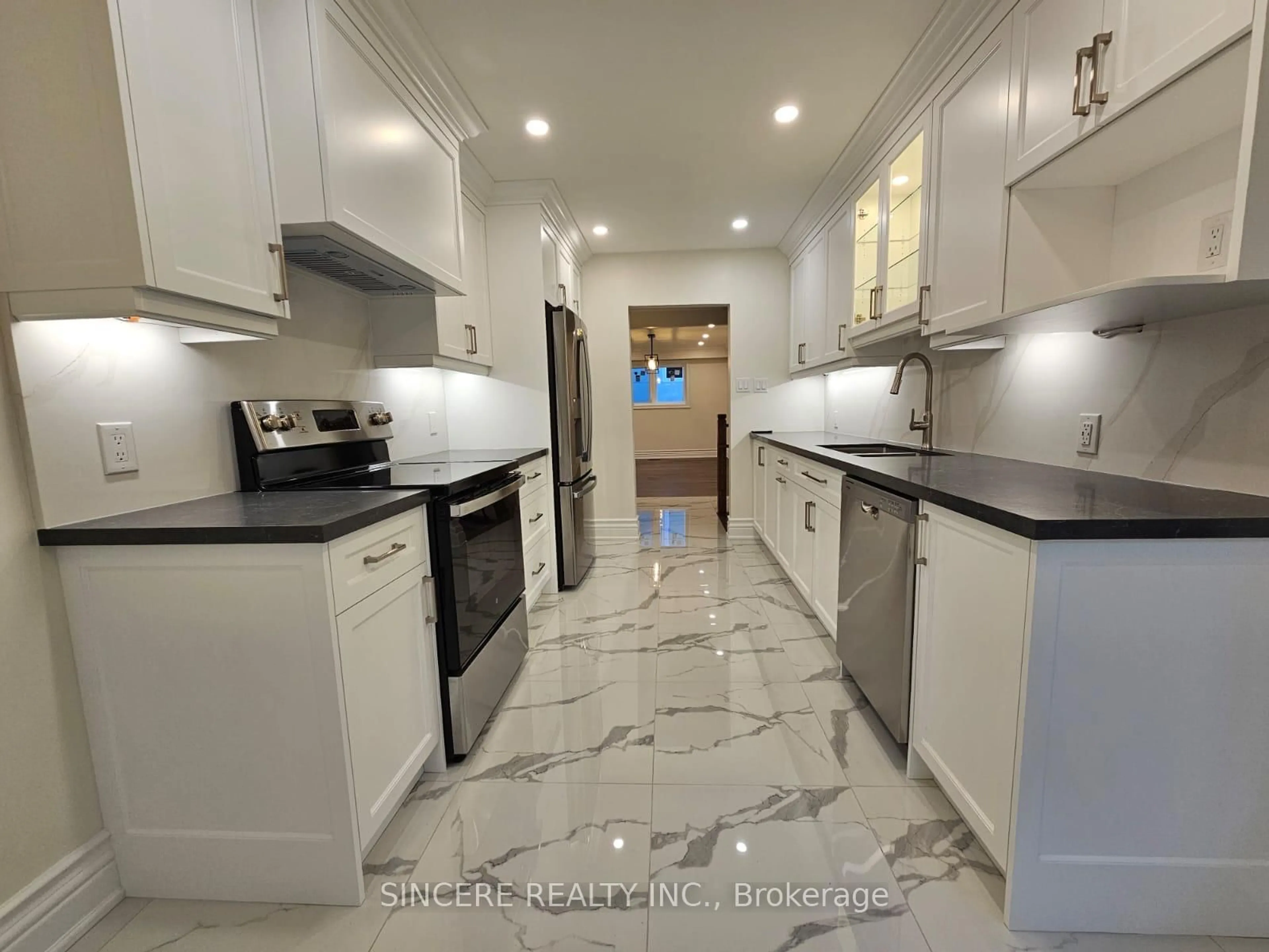 Contemporary kitchen, ceramic/tile floor for 32 Colonnade Rd, Toronto Ontario M2K 2L5