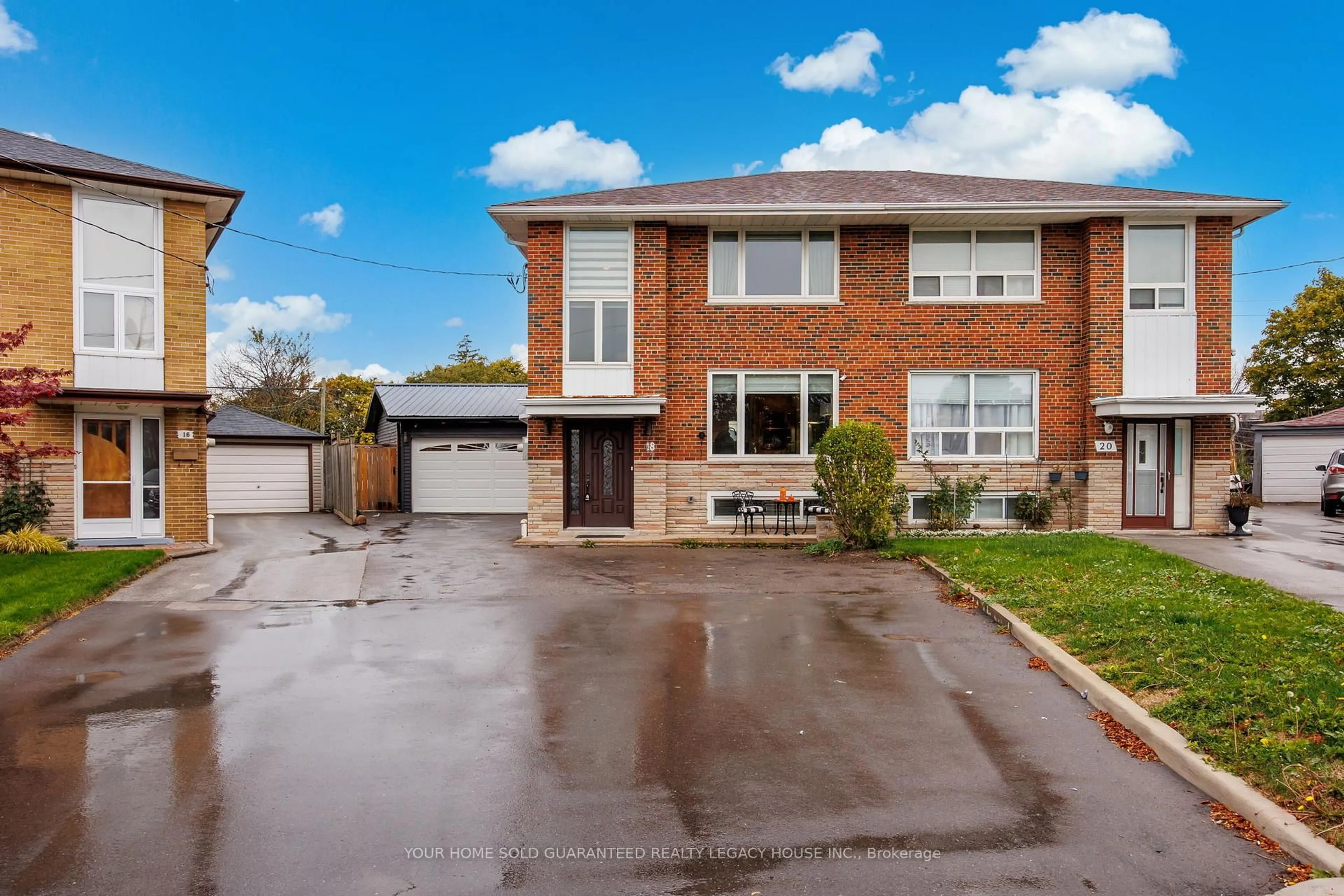 Home with brick exterior material, street for 18 Wyndcliff Cres, Toronto Ontario M4A 2K1