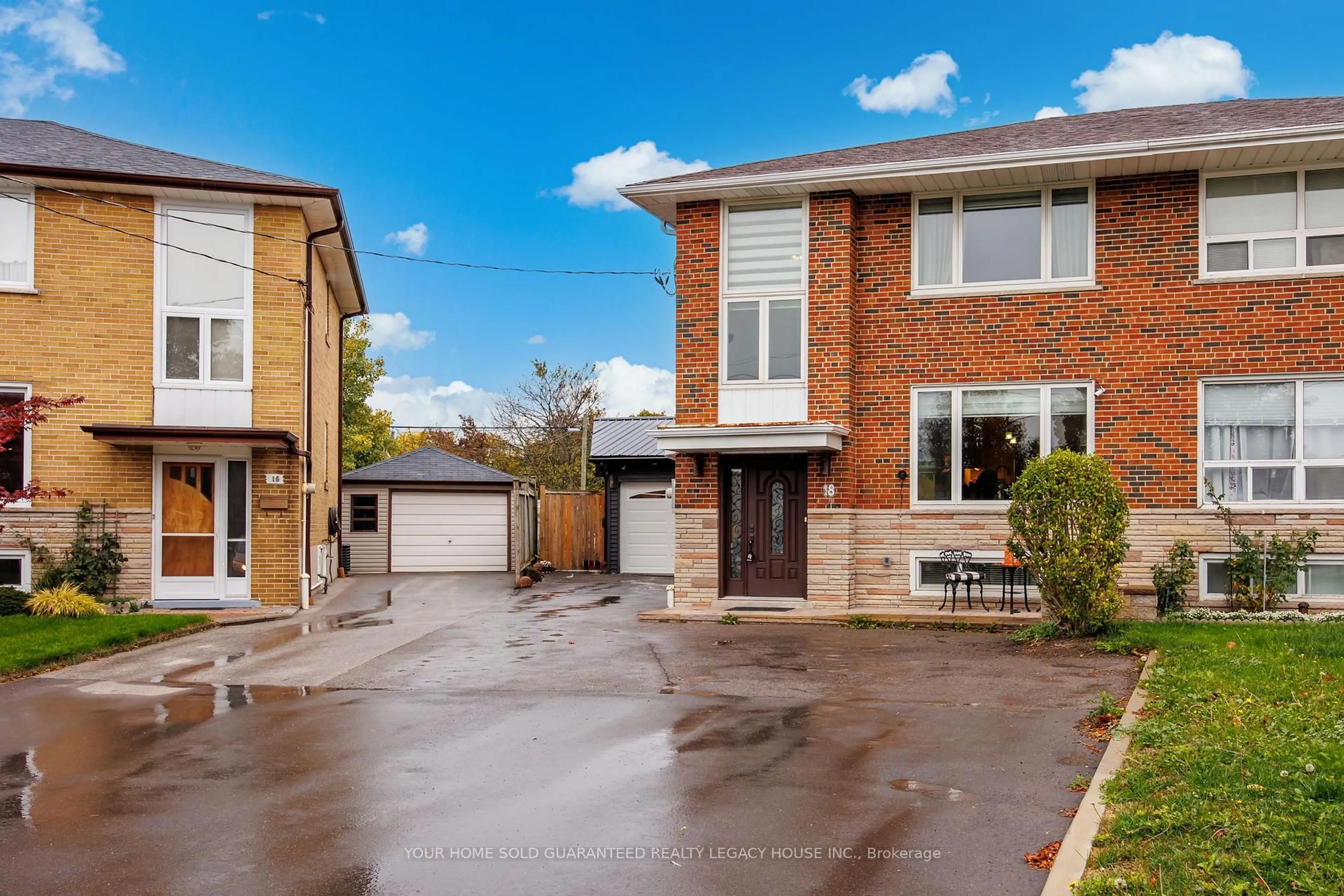 Home with brick exterior material, street for 18 Wyndcliff Cres, Toronto Ontario M4A 2K1