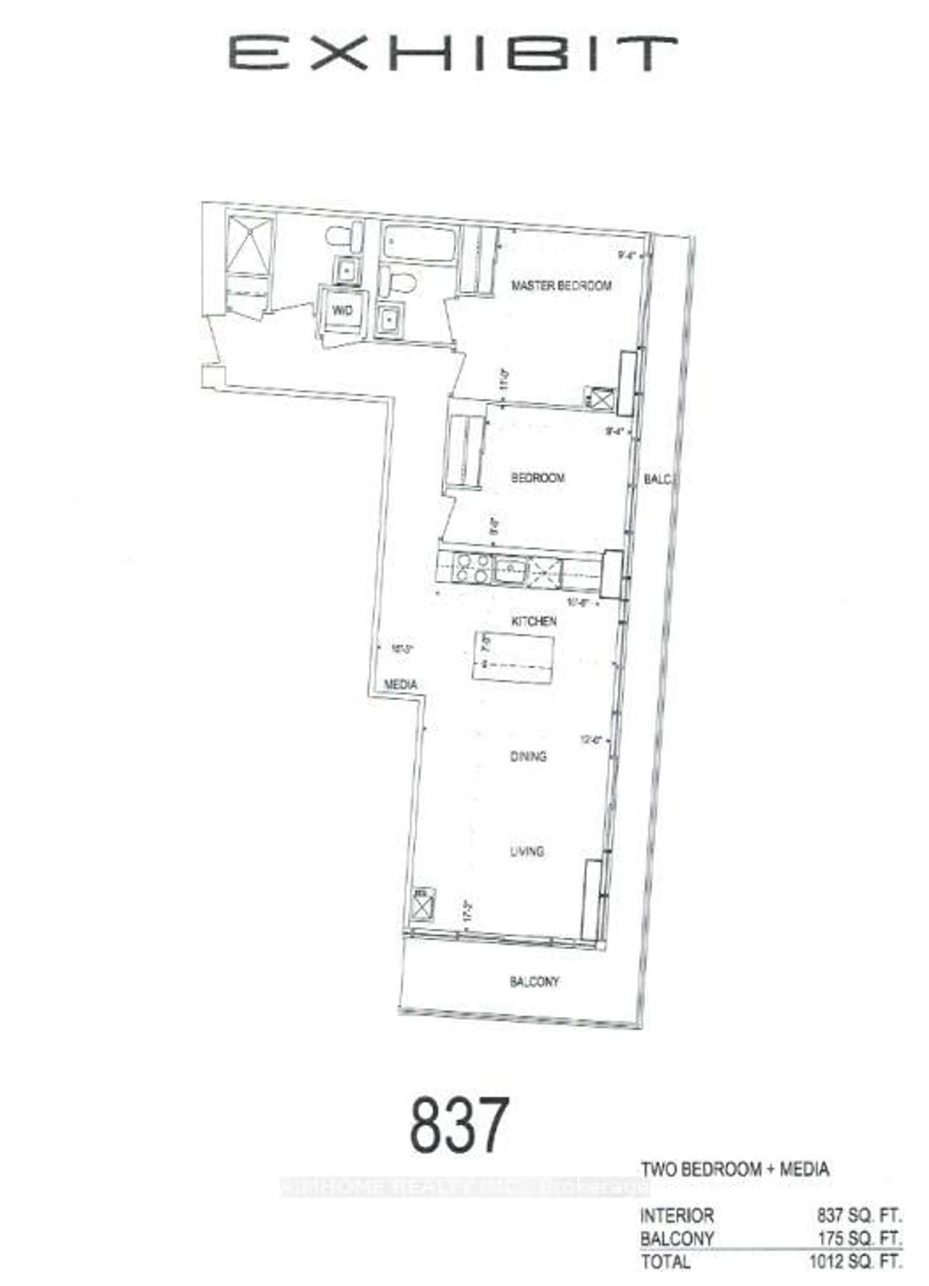 Floor plan for 200 Bloor St #1405, Toronto Ontario M5S 0B1