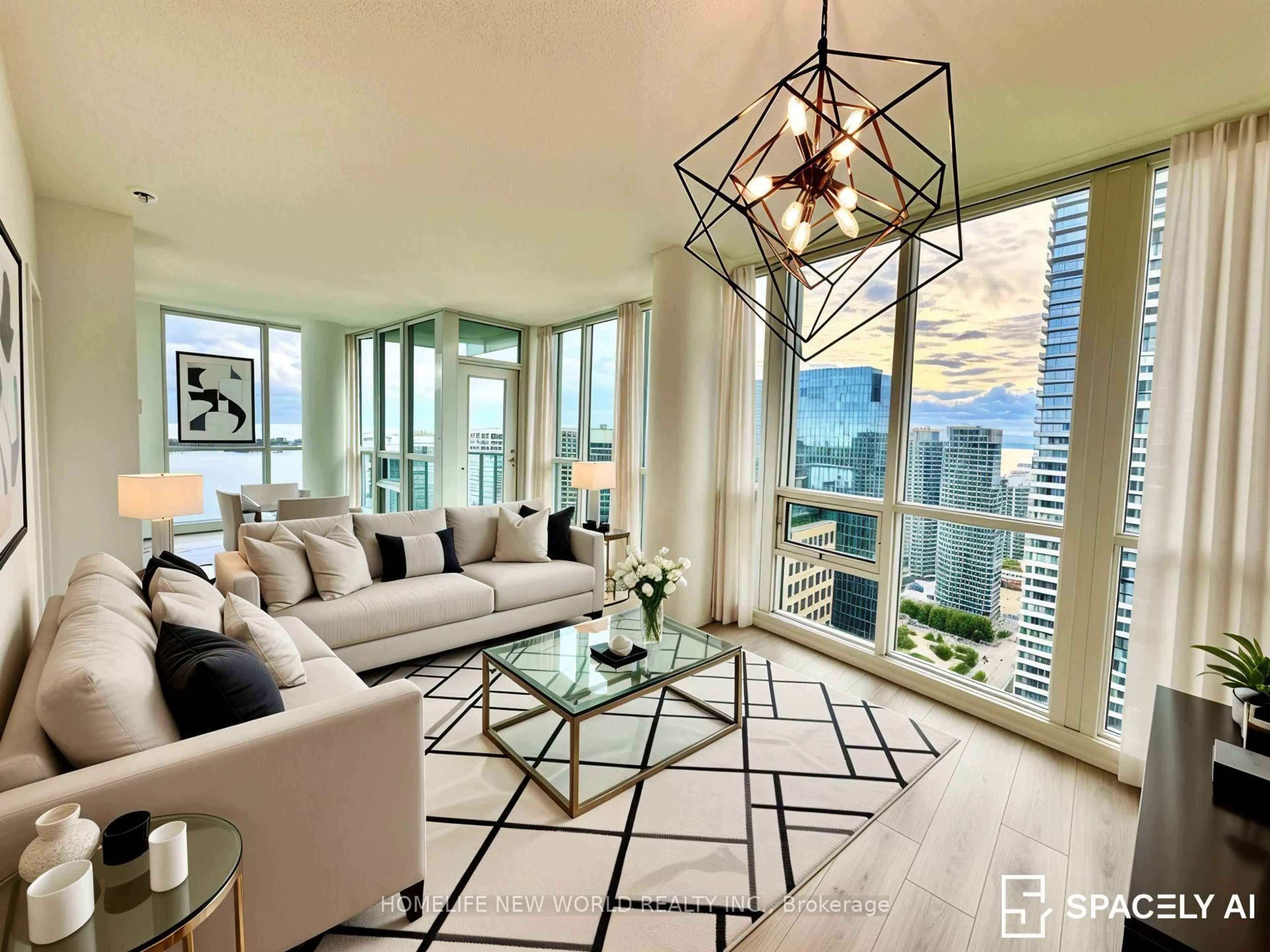 Living room with furniture, unknown for 33 BAY St #3812, Toronto Ontario M5J 2Z3