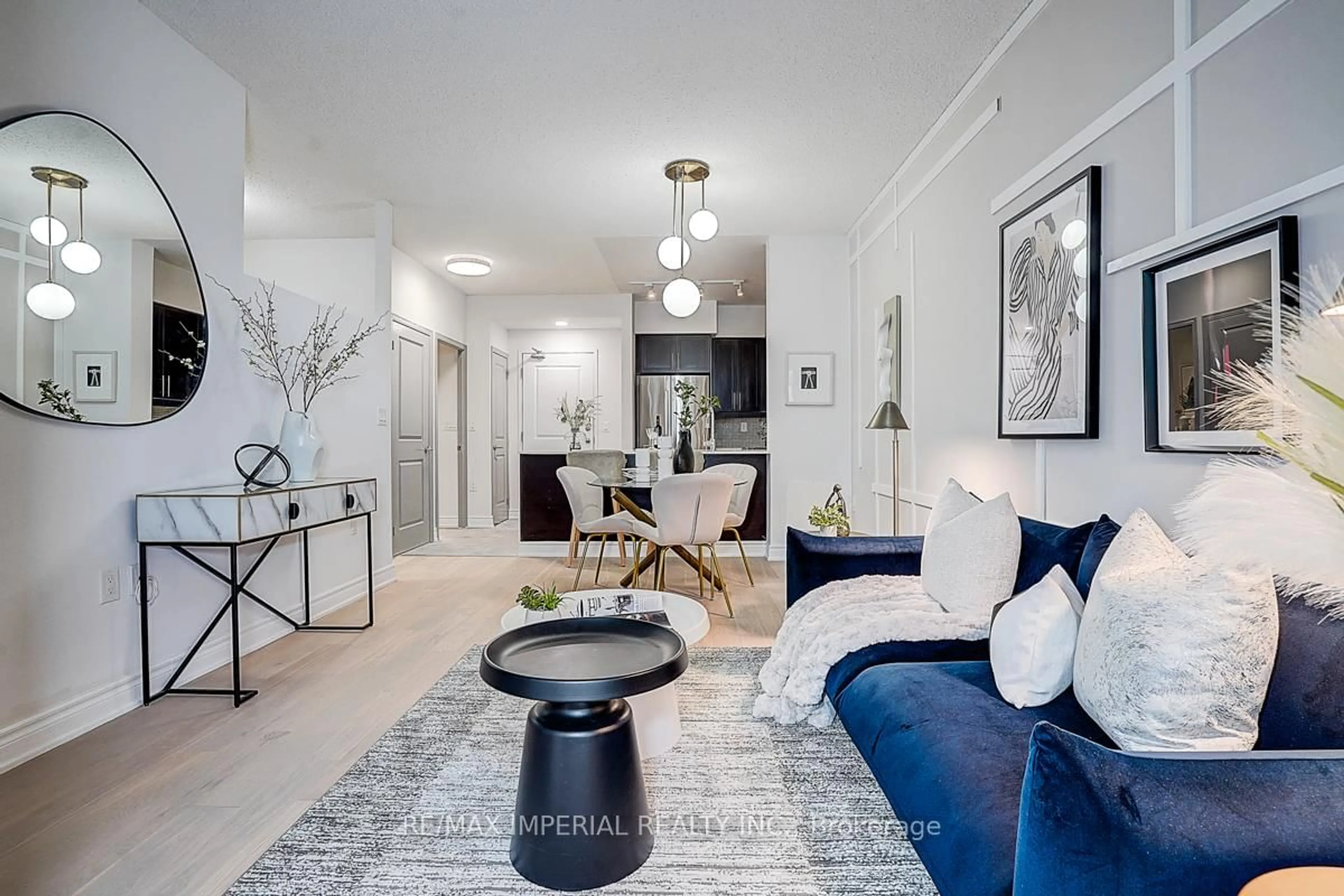 Living room with furniture, unknown for 125 Western Battery Rd #406, Toronto Ontario M6K 3R8