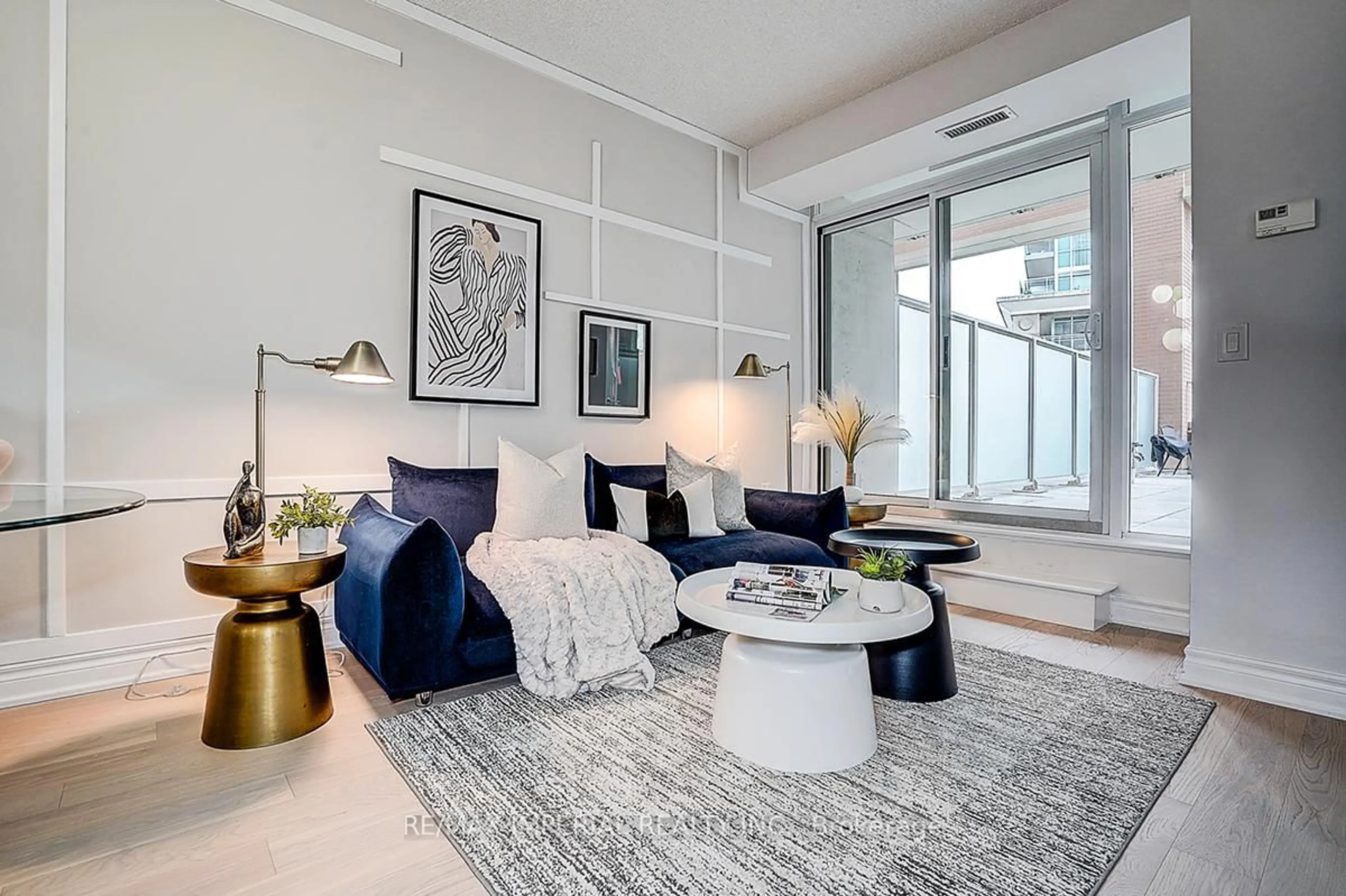 Living room with furniture, unknown for 125 Western Battery Rd #406, Toronto Ontario M6K 3R8