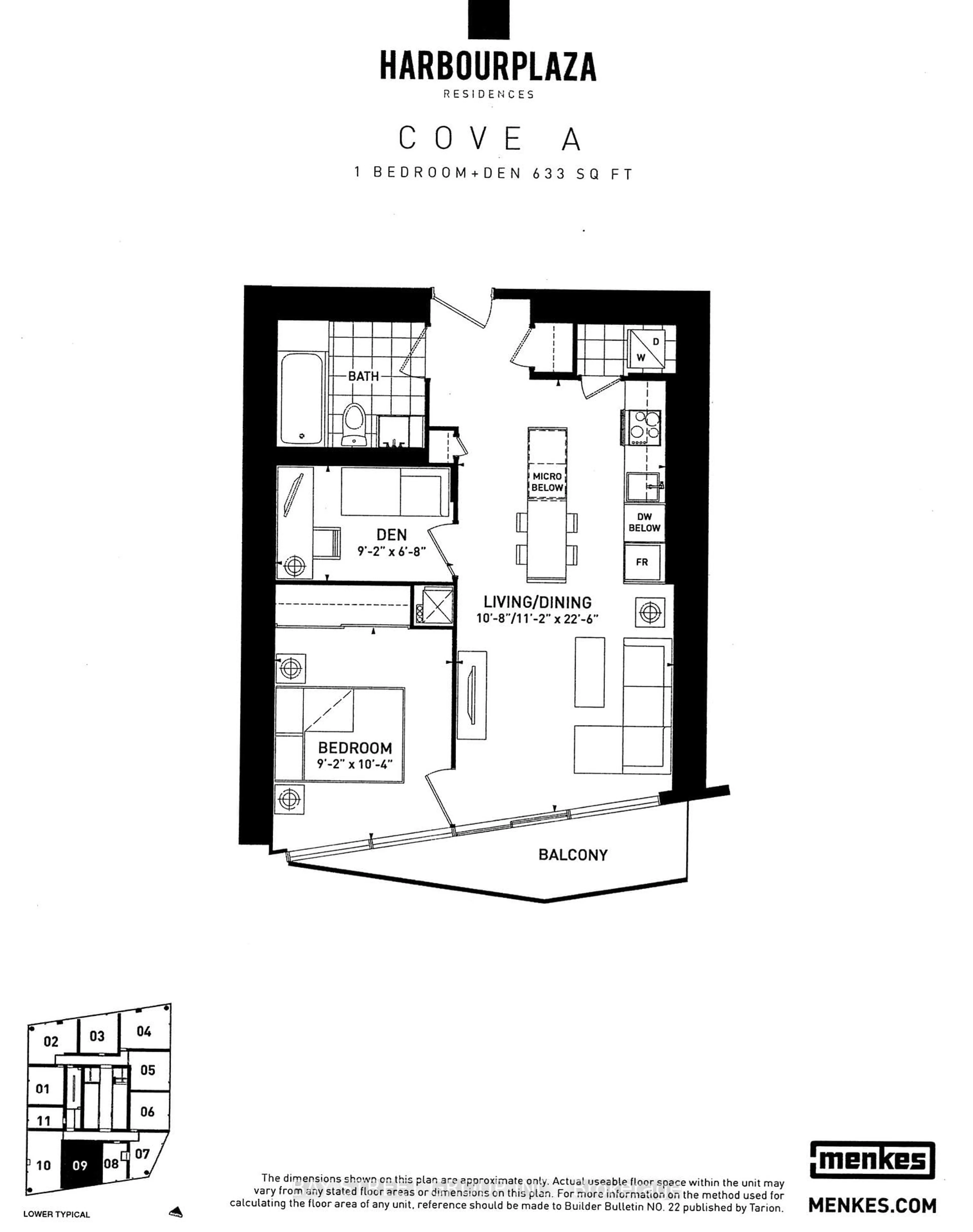 Floor plan for 100 Harbour St #3809, Toronto Ontario M5J 0B5