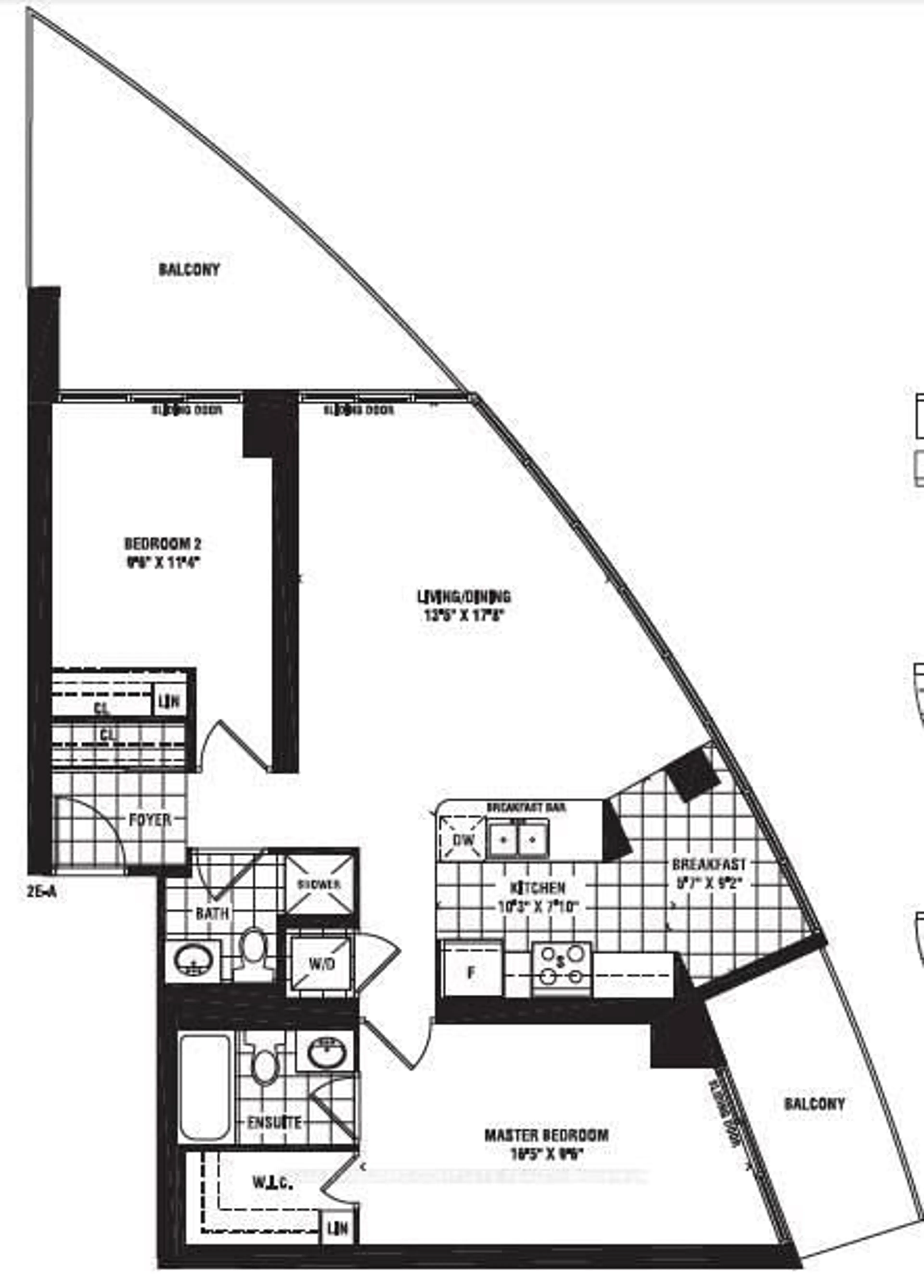 Floor plan for 30 GRAND TRUNK Cres #1110, Toronto Ontario M5J 3A4