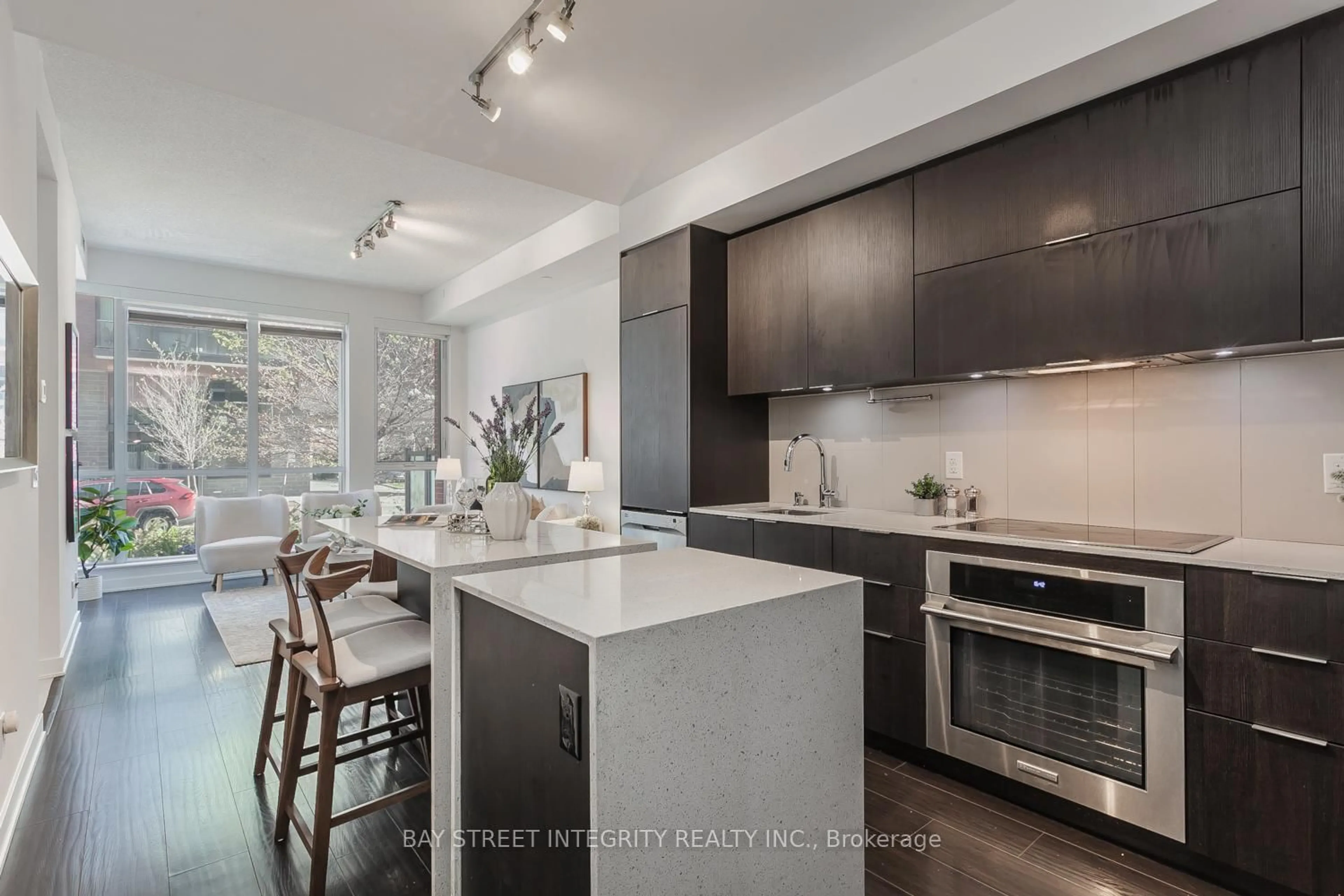 Open concept kitchen, unknown for 55 Regent Park Blvd #107, Toronto Ontario M5A 0C2