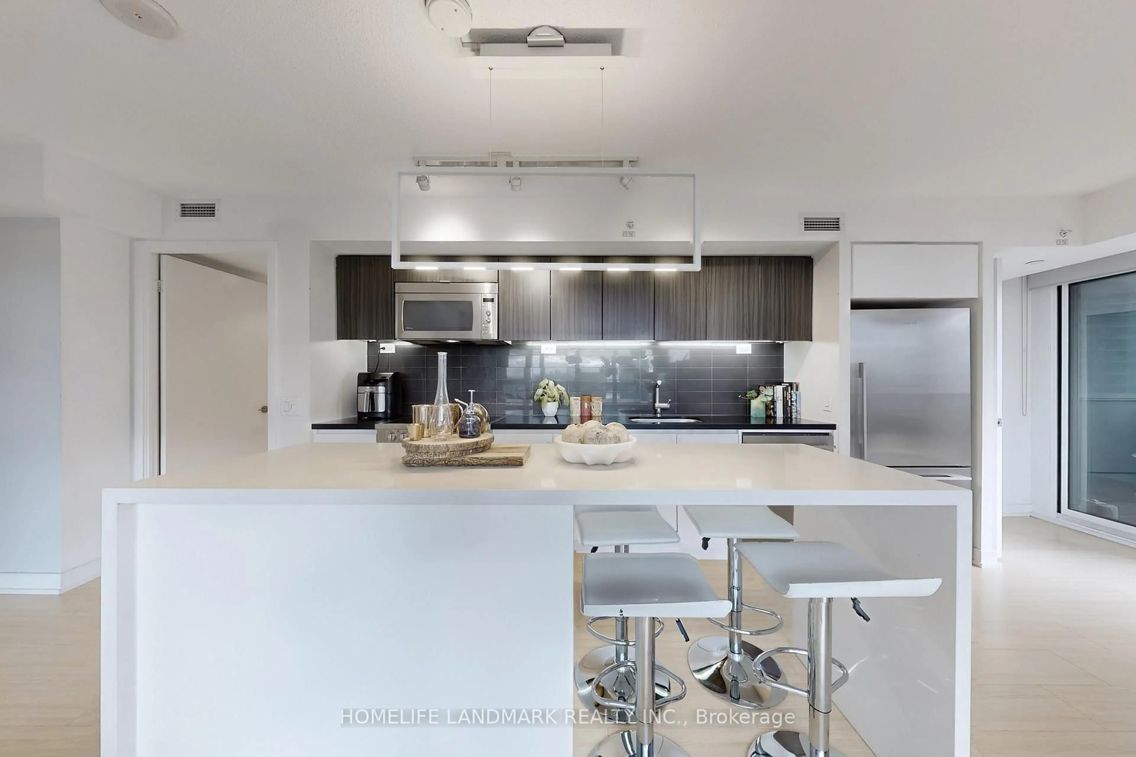 Contemporary kitchen, ceramic/tile floor for 85 Queens Wharf Rd #3206, Toronto Ontario M5V 0J9