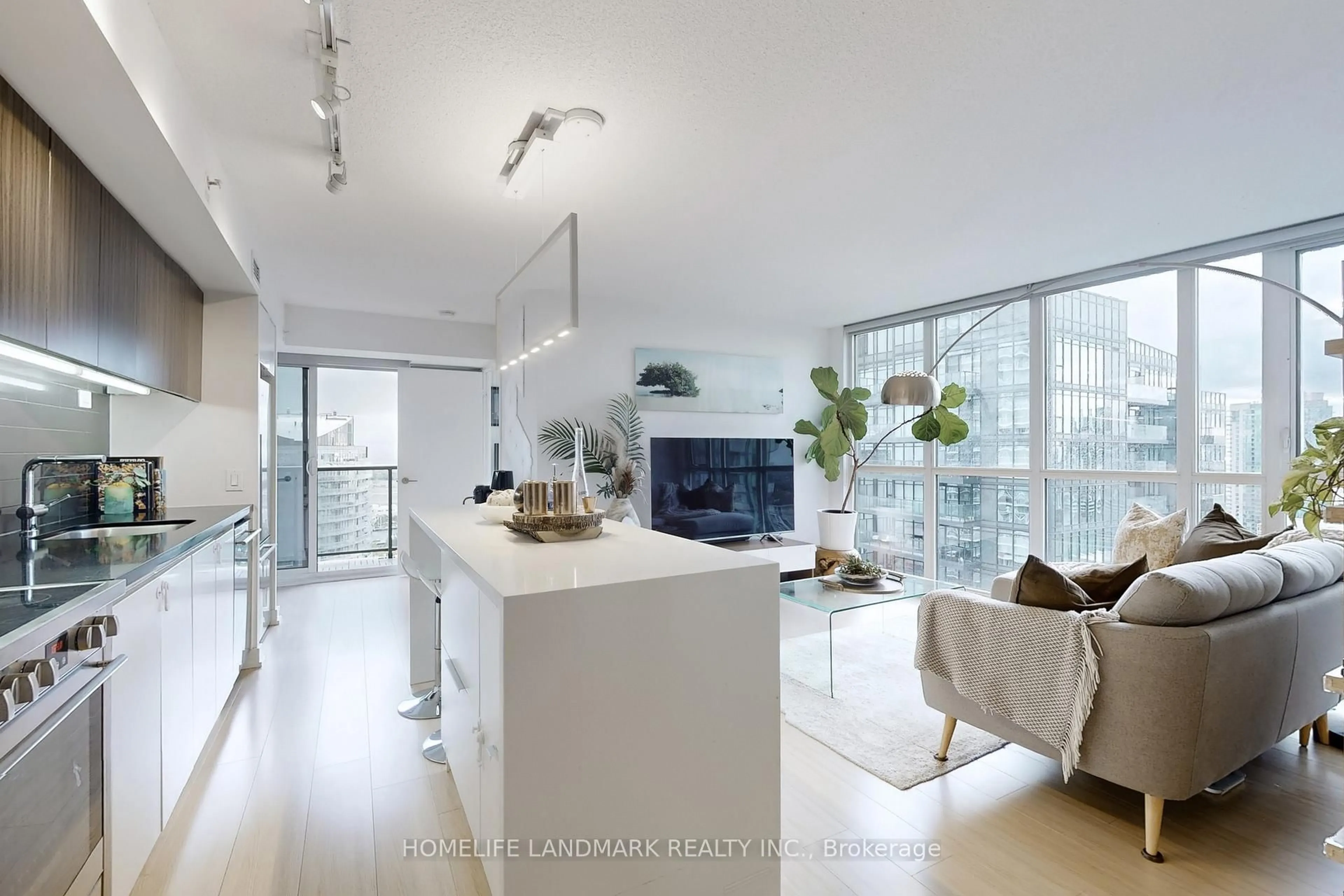 Open concept kitchen, unknown for 85 Queens Wharf Rd #3206, Toronto Ontario M5V 0J9