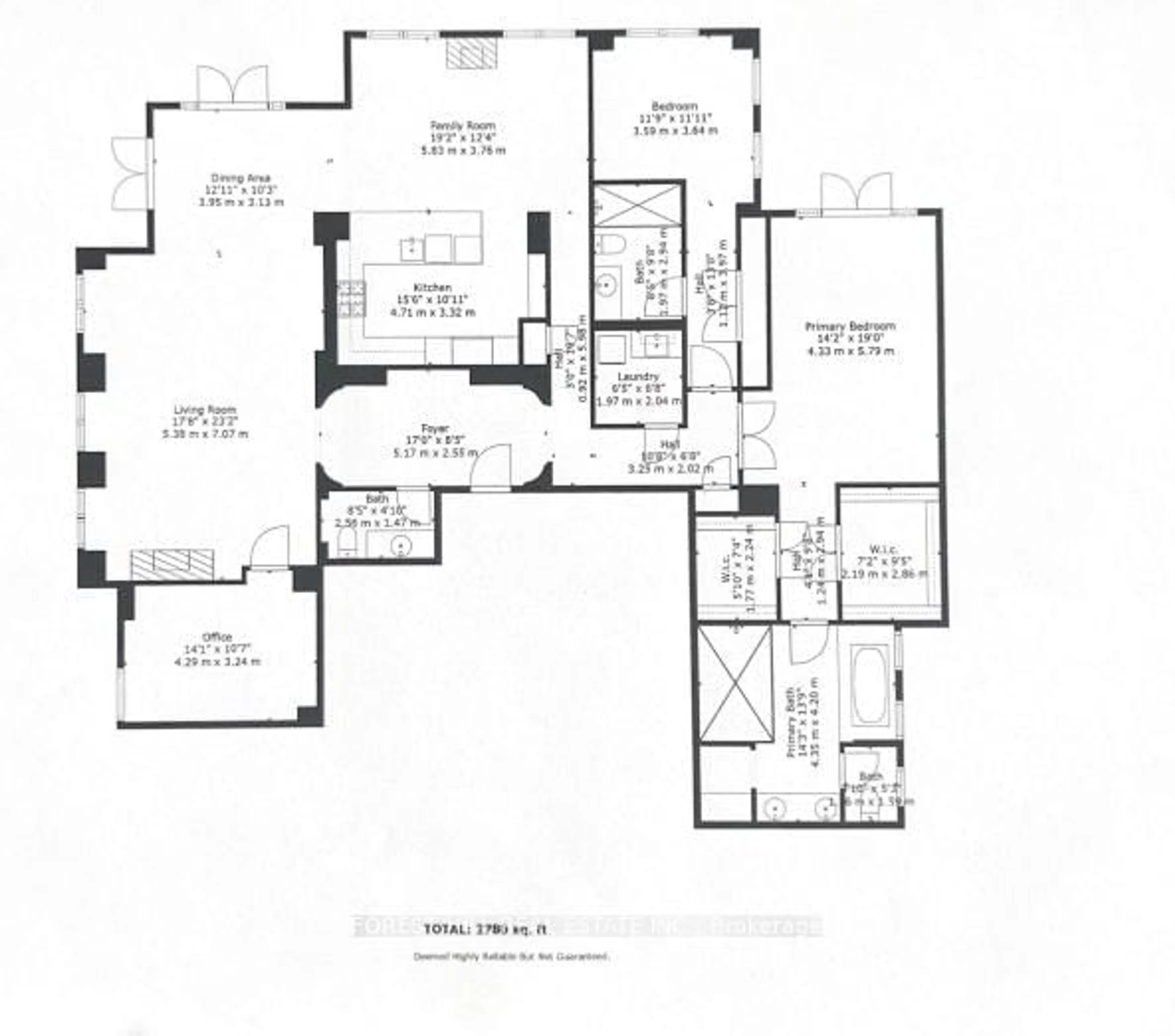 Floor plan for 68 Yorkville Ave #1001, Toronto Ontario M5R 3V7