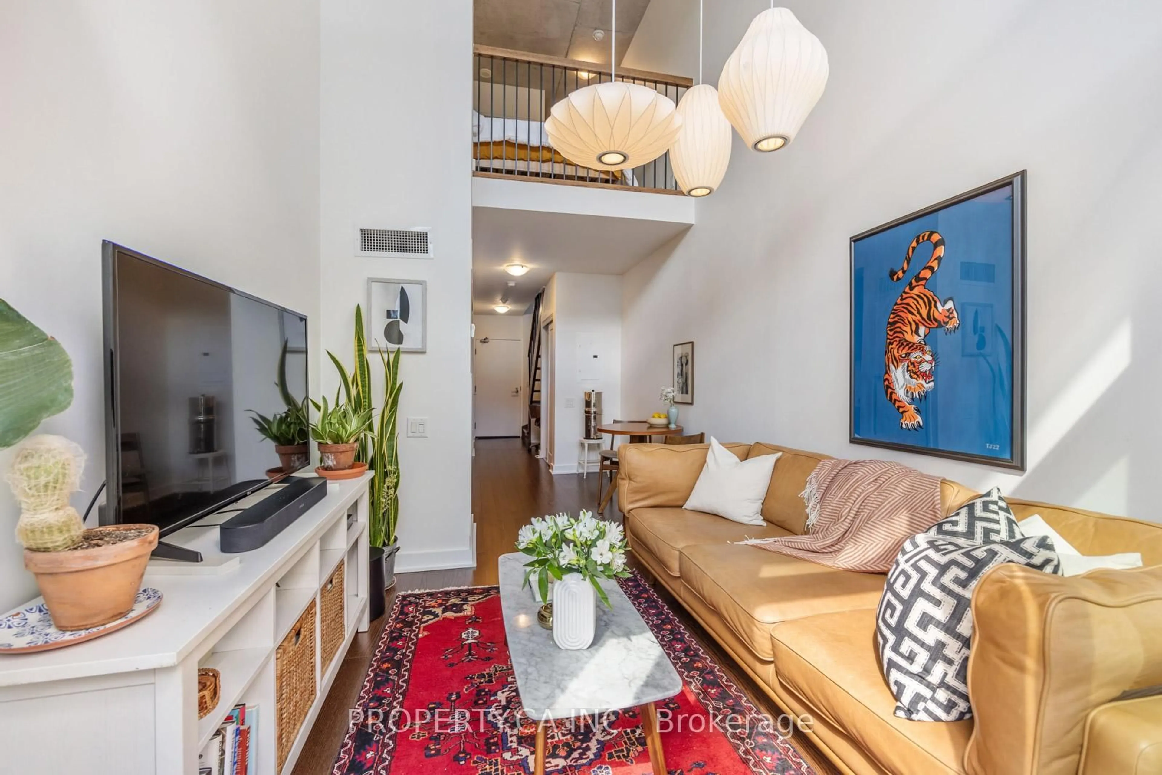 Living room with furniture, unknown for 5 Hanna Ave #329, Toronto Ontario M6K 0B3