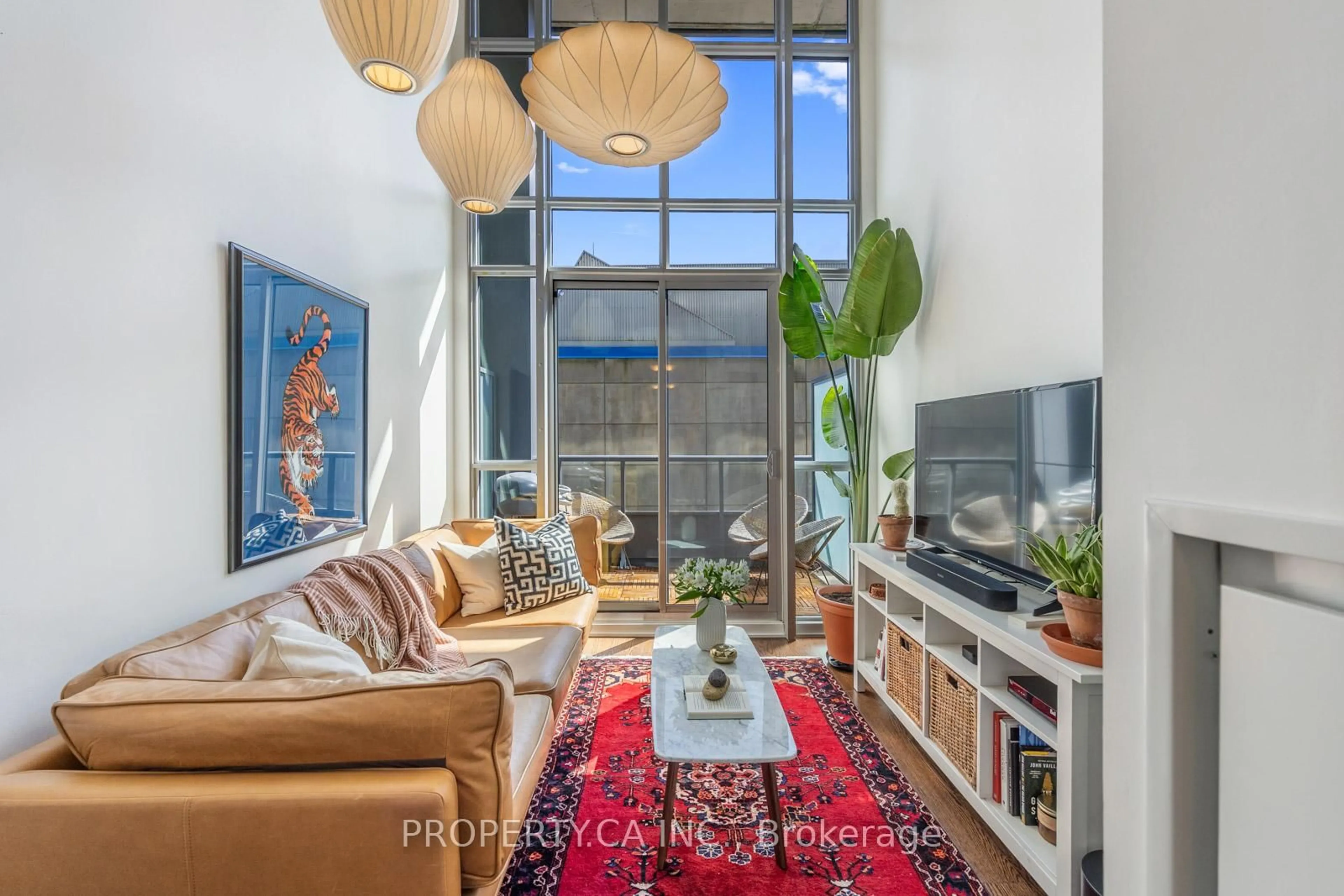 Living room with furniture, unknown for 5 Hanna Ave #329, Toronto Ontario M6K 0B3