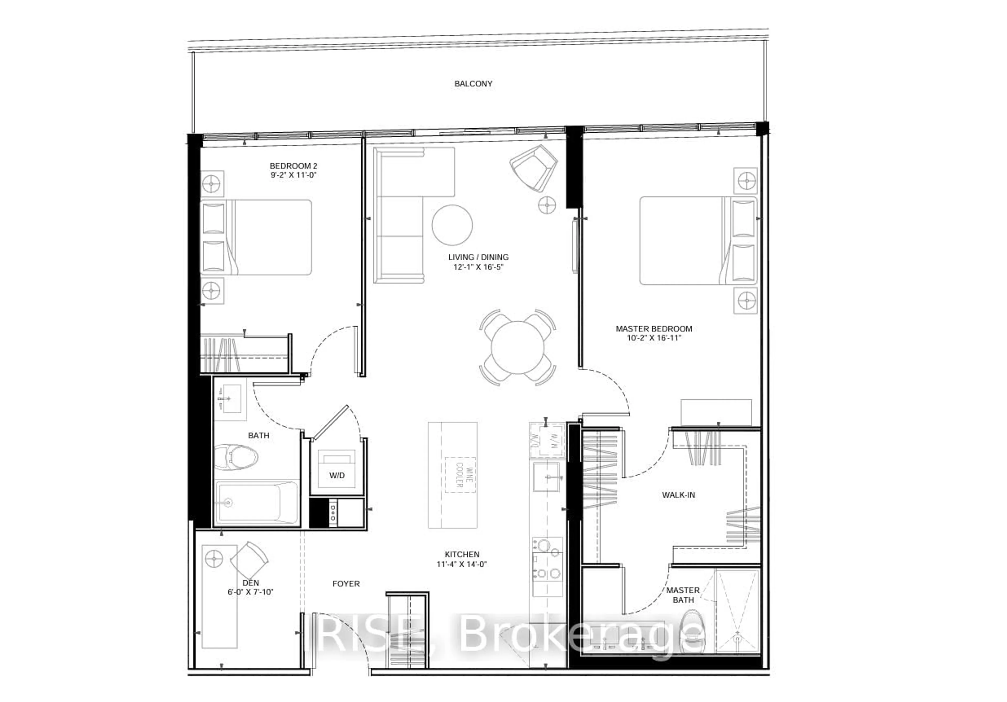 Floor plan for 151 Avenue Rd #705, Toronto Ontario M5R 2H7