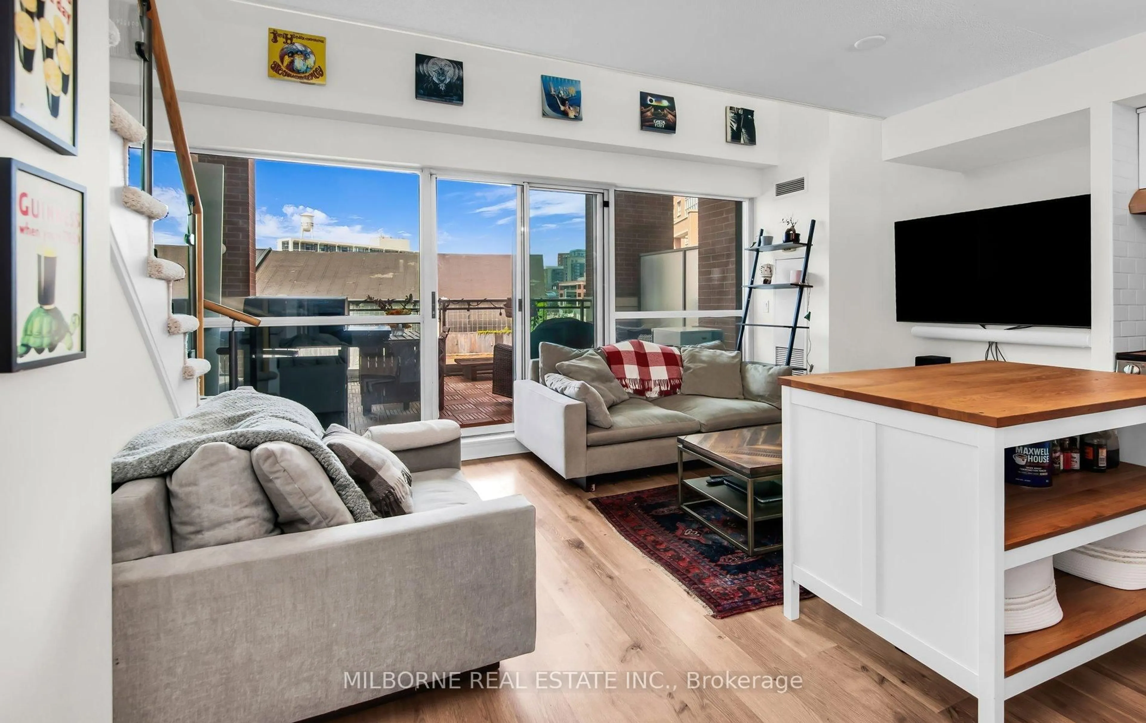 Living room with furniture, unknown for 100 Western Battery Rd #214, Toronto Ontario M6K 3S2