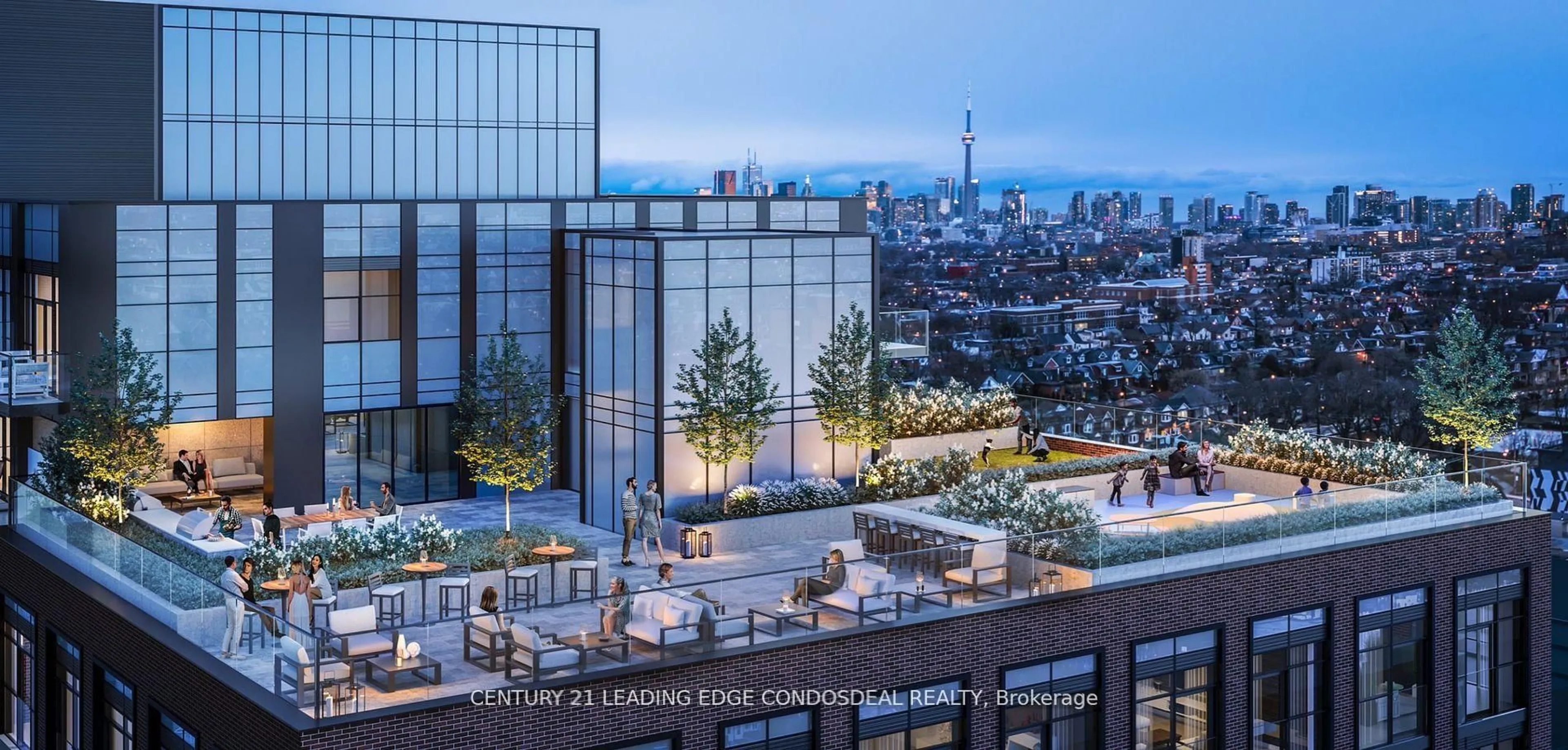 Patio, city buildings view from balcony for 181 Sterling Rd #1610, Toronto Ontario M6R 2B2