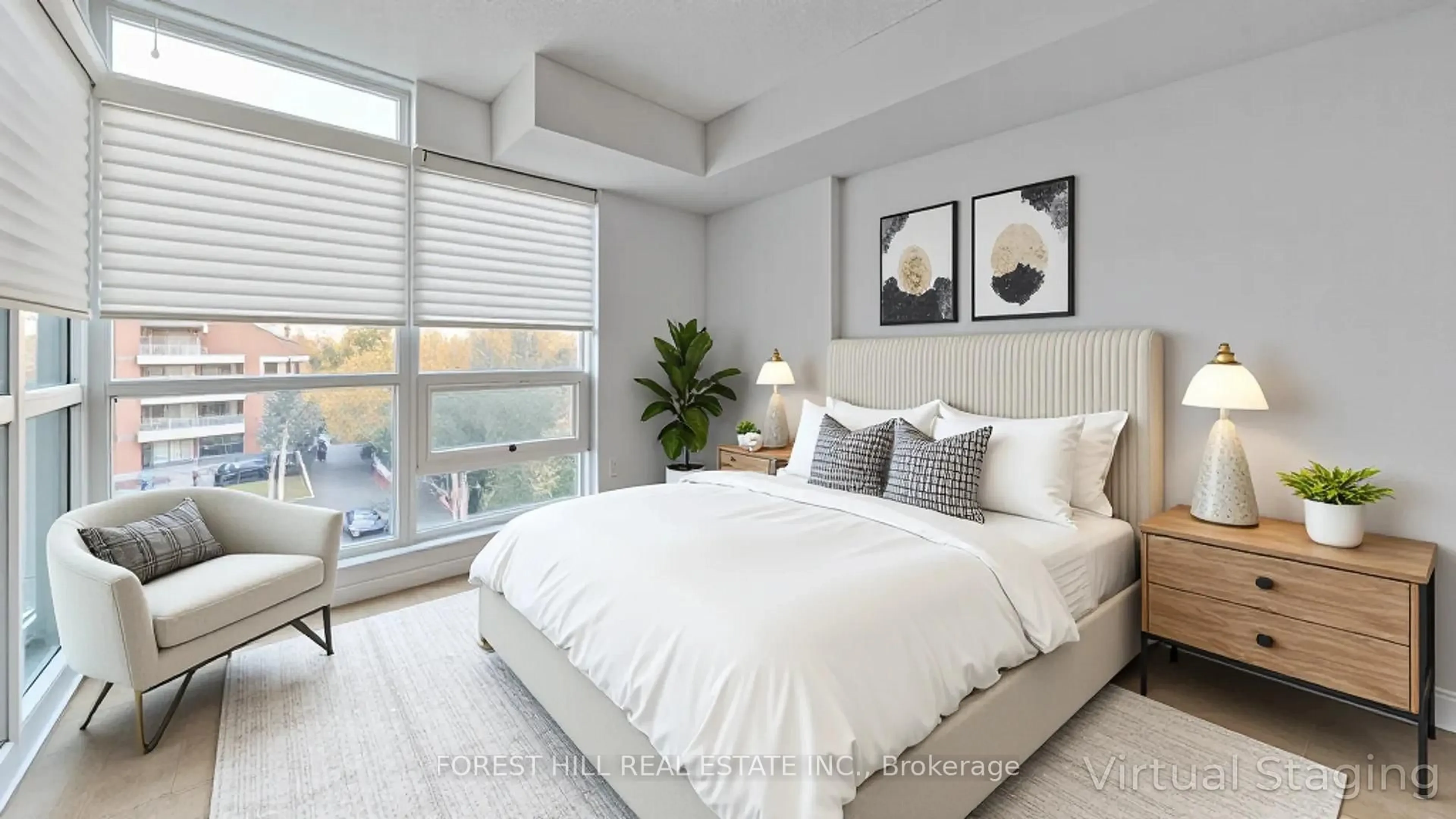 Bedroom with bed, unknown for 525 Wilson Ave #409, Toronto Ontario M3H 0A7