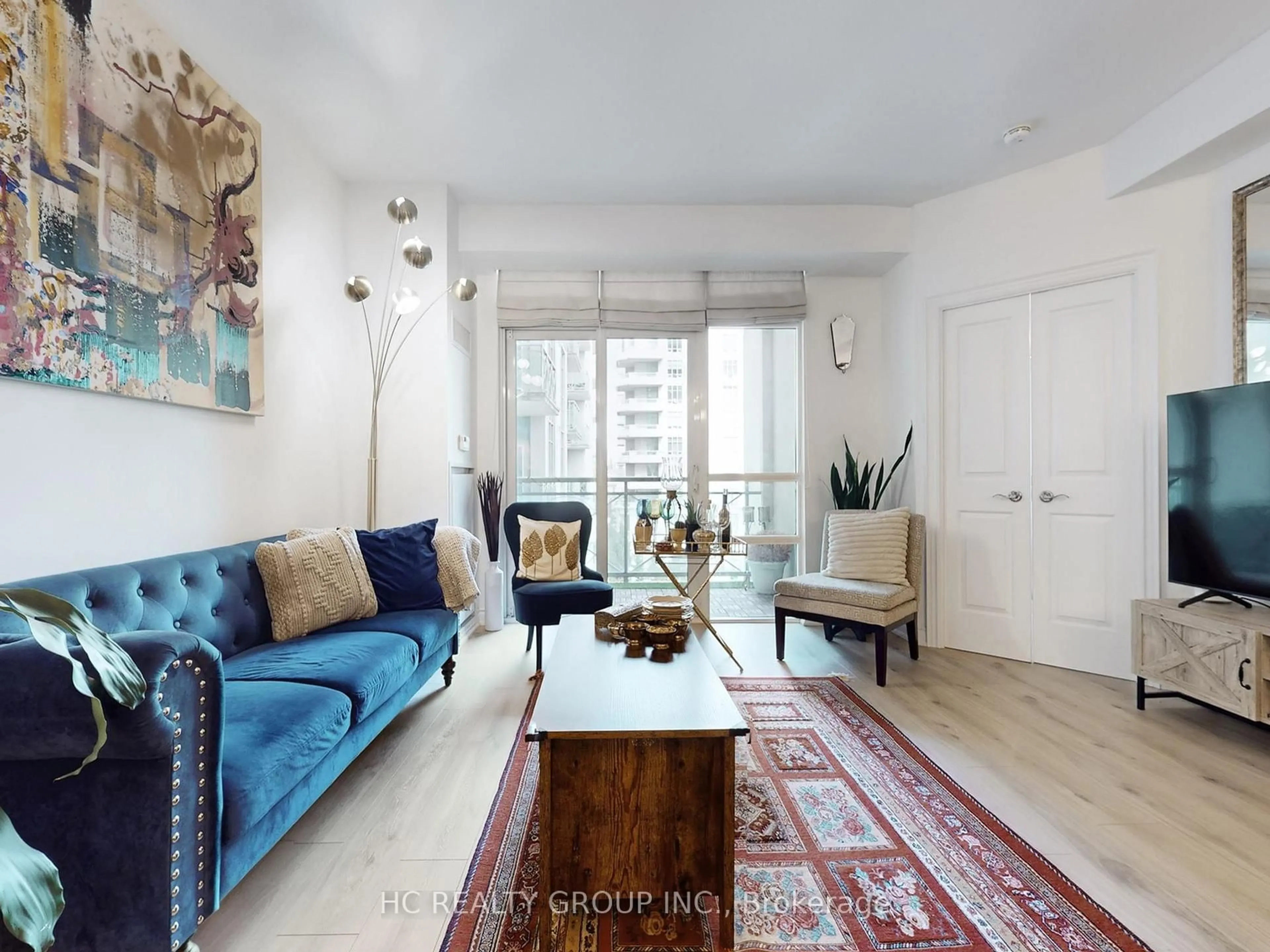 Living room with furniture, unknown for 10 Bloorview Pl #519, Toronto Ontario M2J 0B1