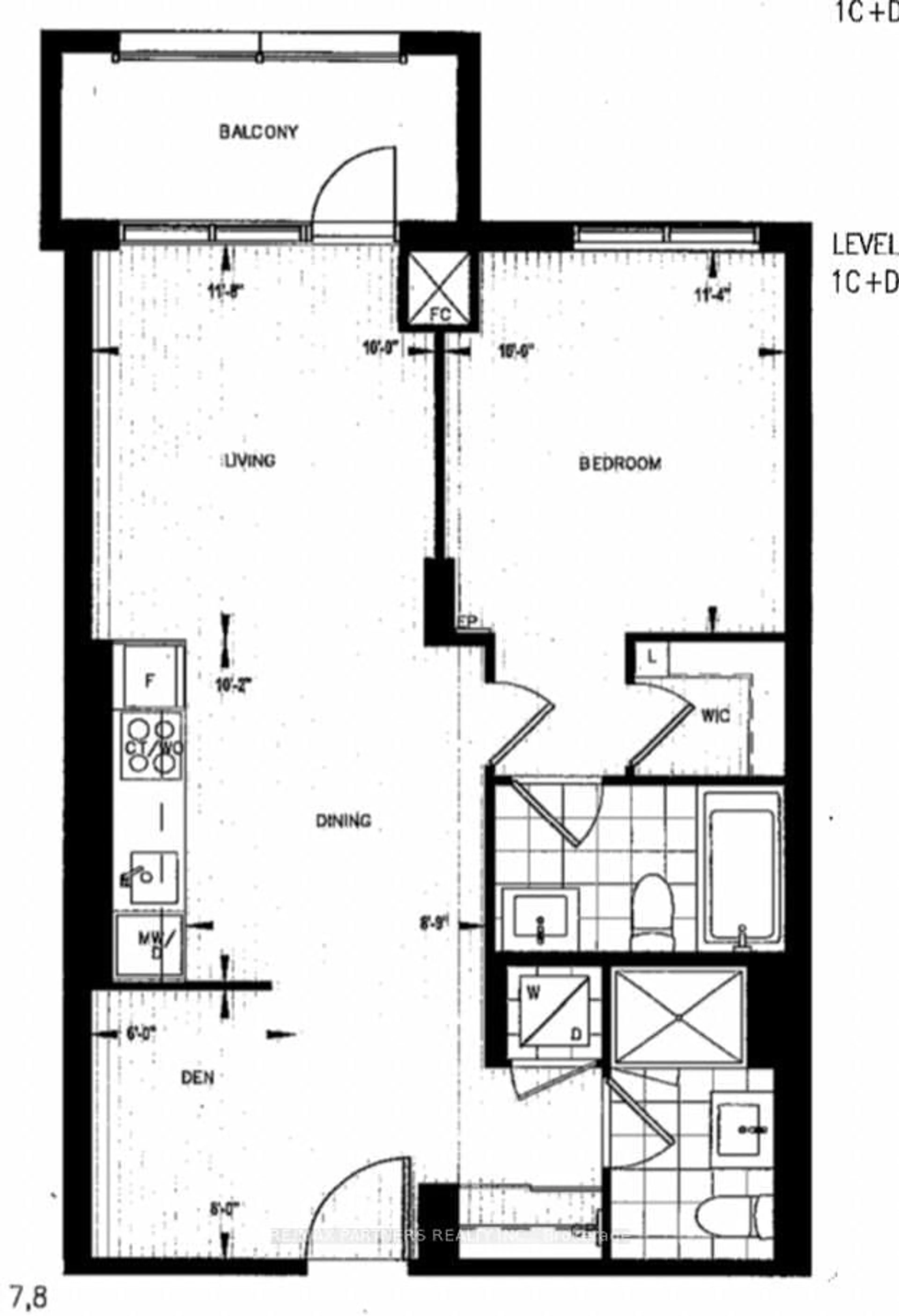 Floor plan for 38 Cameron St #716, Toronto Ontario M2N 1H1
