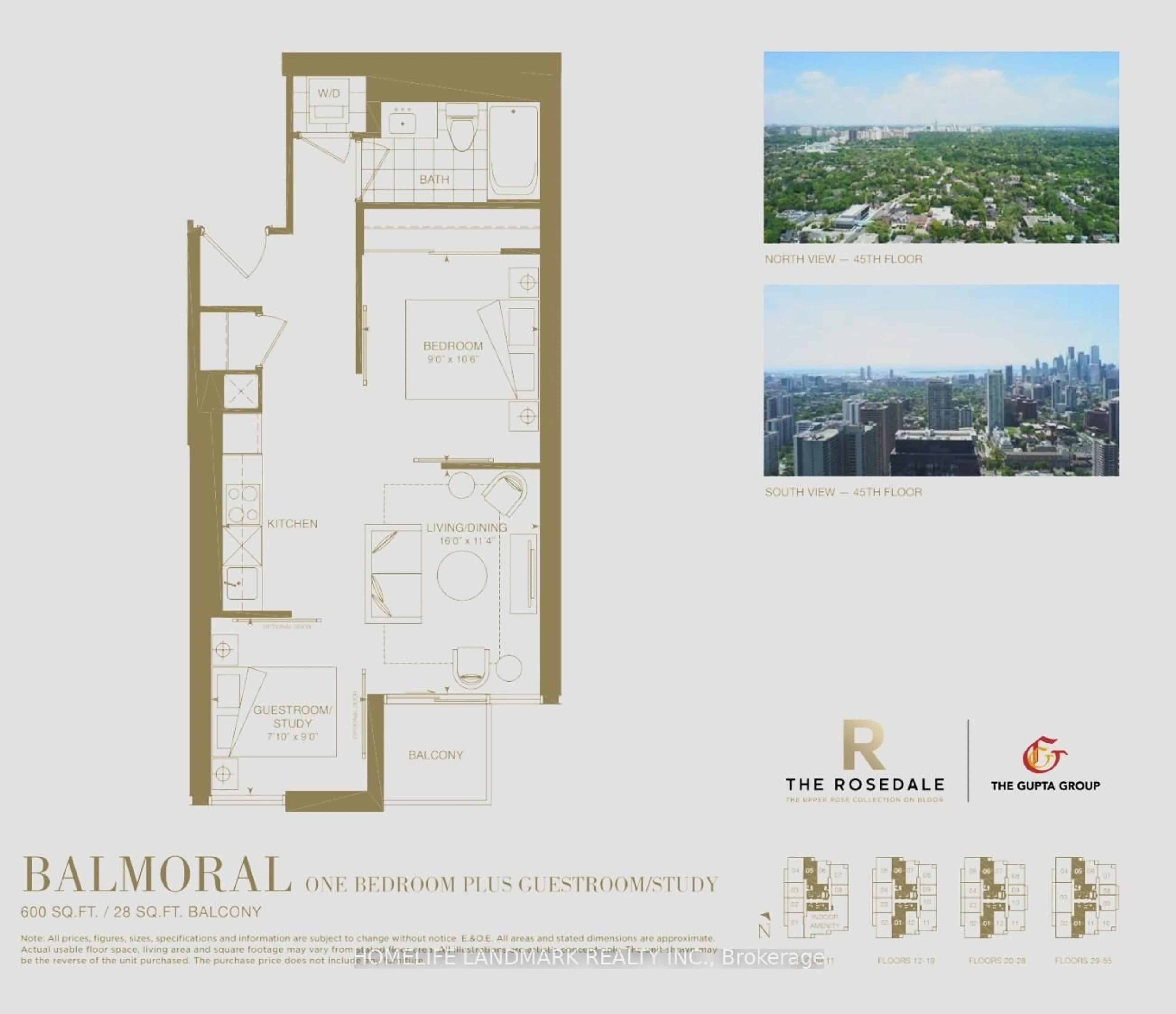 Floor plan for 395 Bloor St #5401, Toronto Ontario M4W 0B4