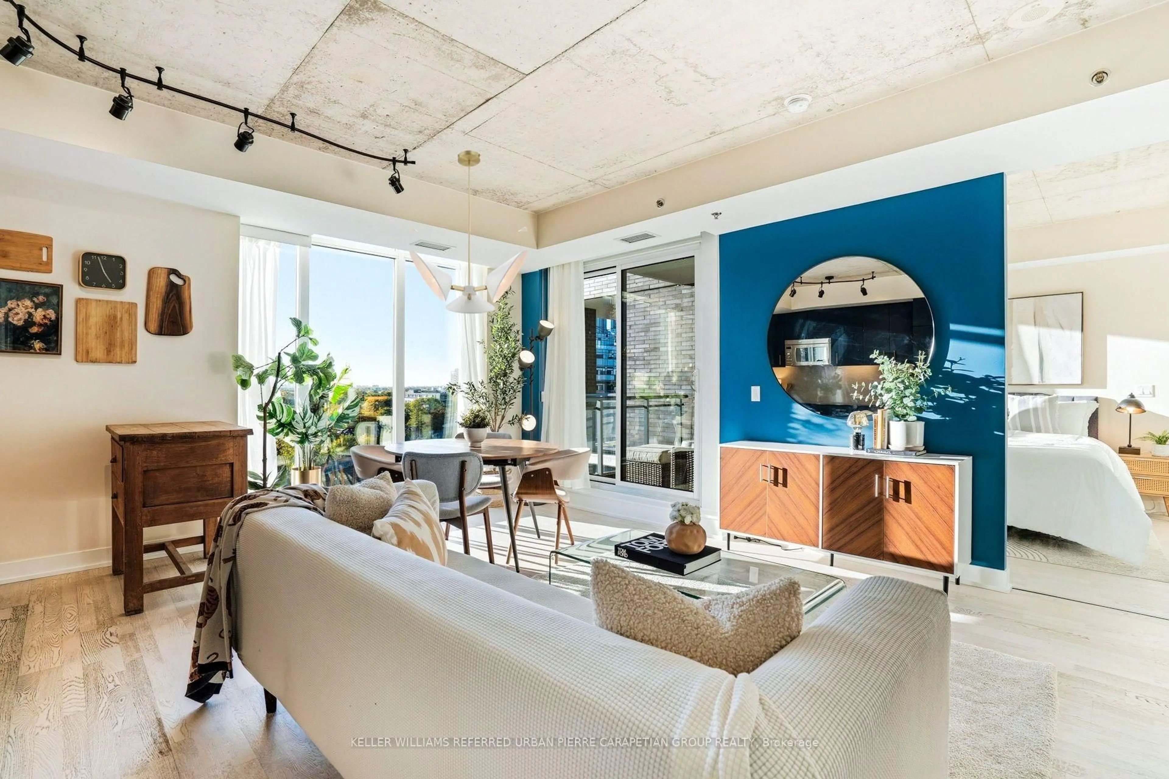 Living room with furniture, unknown for 20 Minowan Miikan Ave #1012, Toronto Ontario M6J 0E5