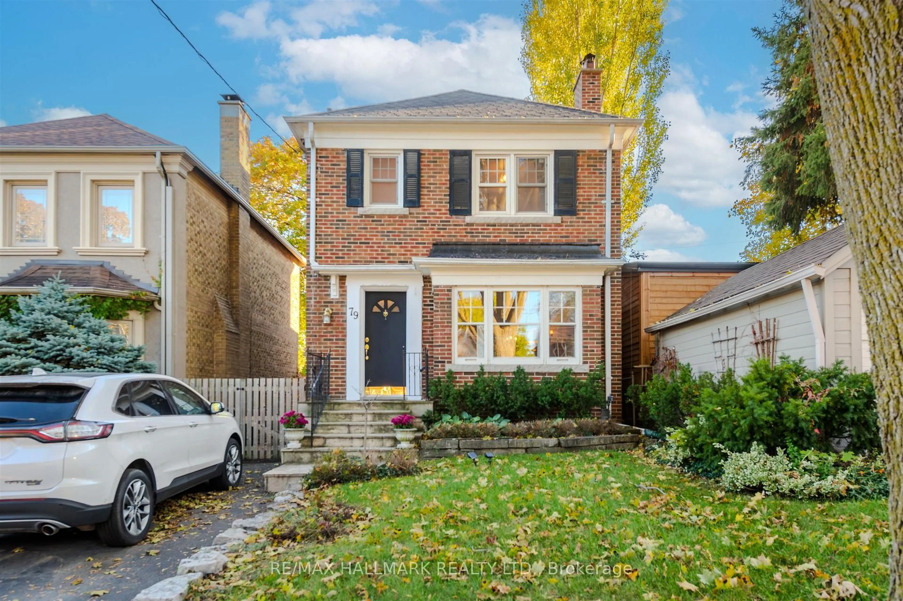 Home with brick exterior material, street for 79 Parkhurst Blvd, Toronto Ontario M4G 2E4
