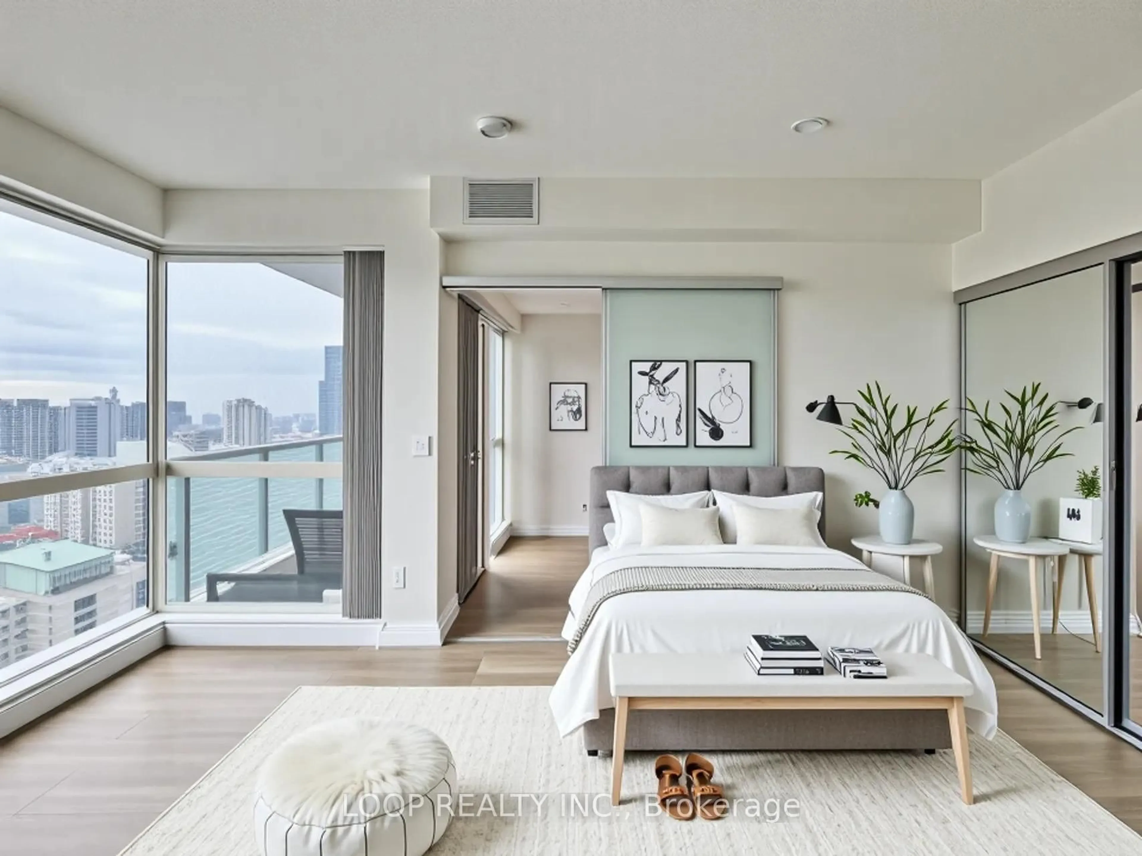 Bedroom with bed, unknown for 386 Yonge St #4108, Toronto Ontario M5B 0A5