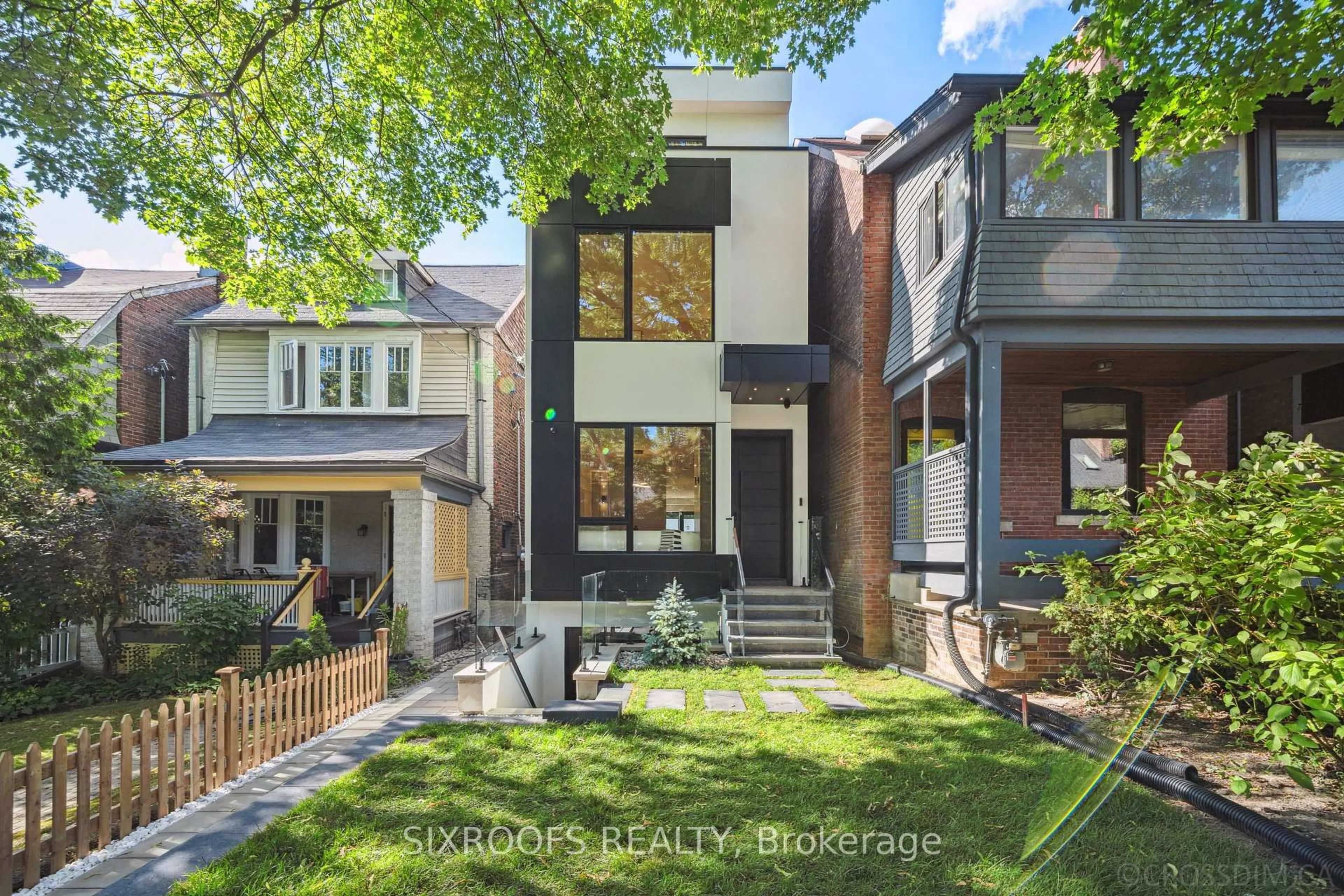 Home with brick exterior material, street for 44A Alcina Ave, Toronto Ontario M6G 2E8