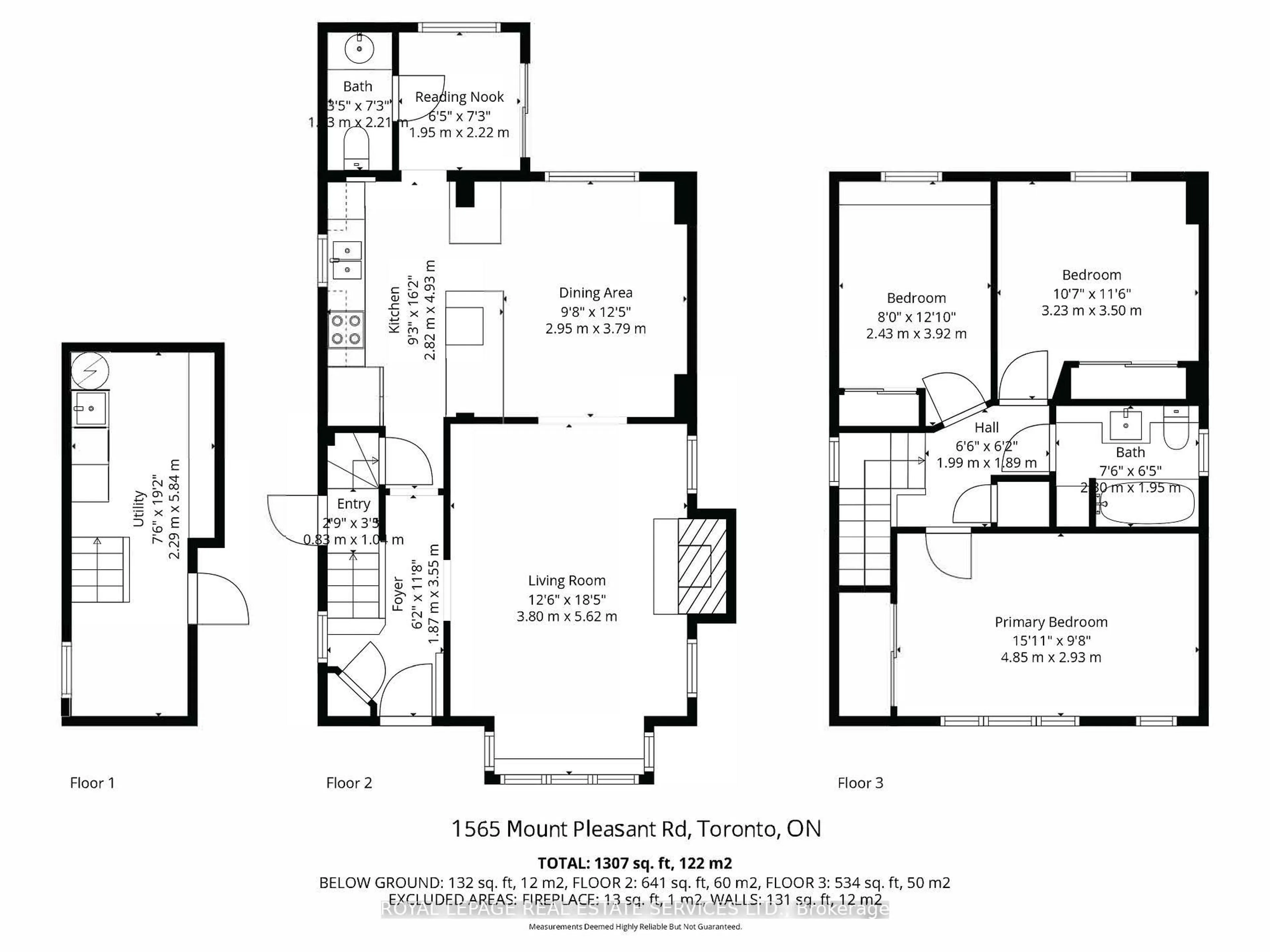 Floor plan for 1565 Mount Pleasant Rd, Toronto Ontario M4N 2V4