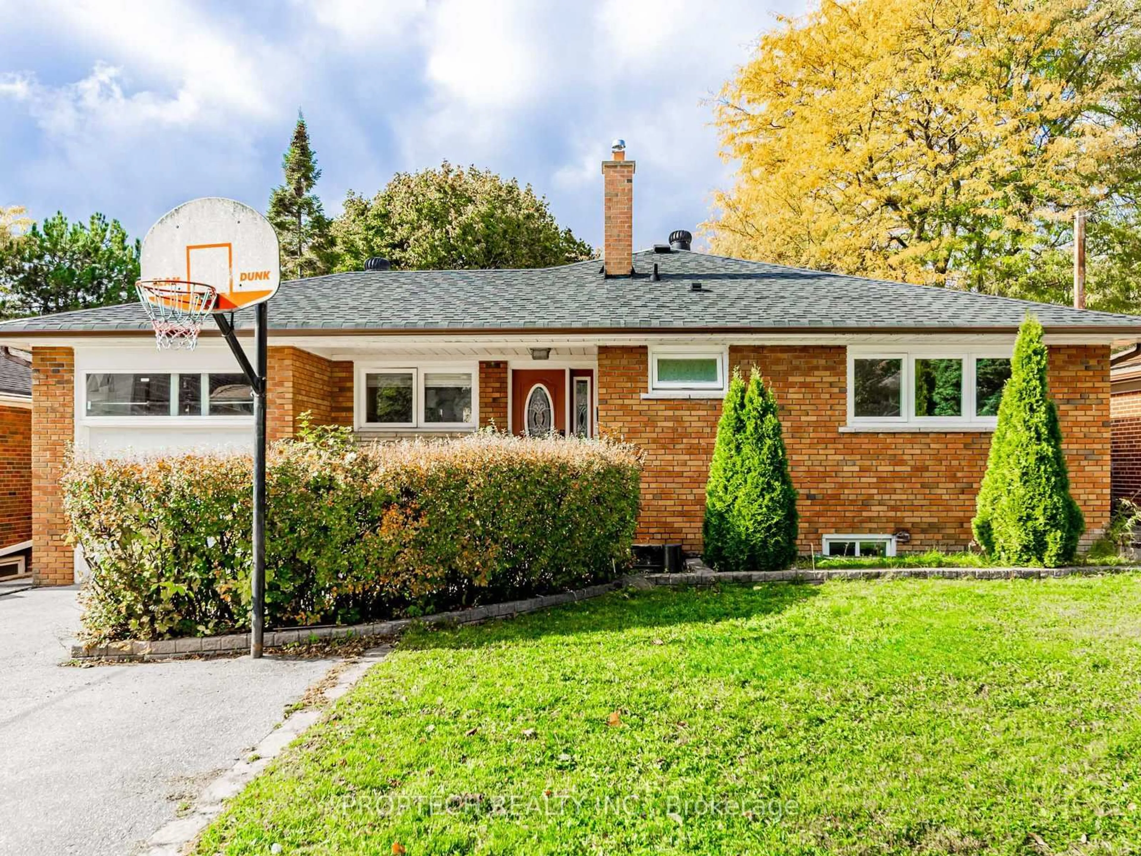 Home with brick exterior material, street for 16 Shaunavon Heights Cres, Toronto Ontario M3A 2P4